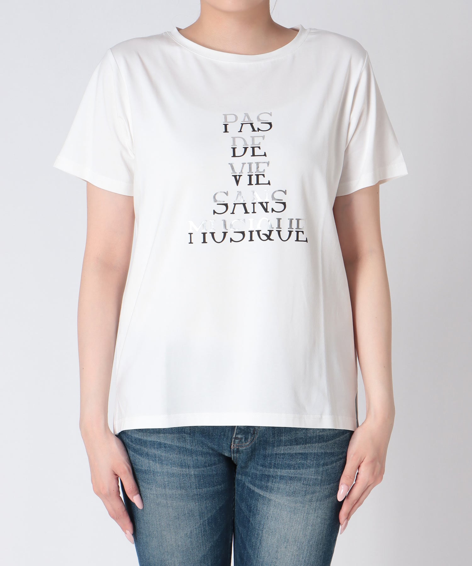 箔プリントMIXロゴTシャツ