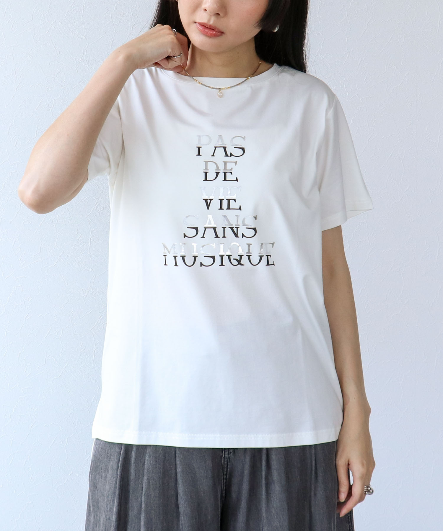 箔プリントMIXロゴTシャツ
