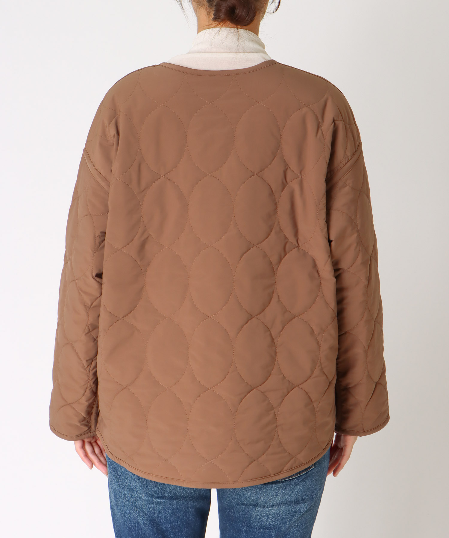 リバーシブルキルティングショートコート