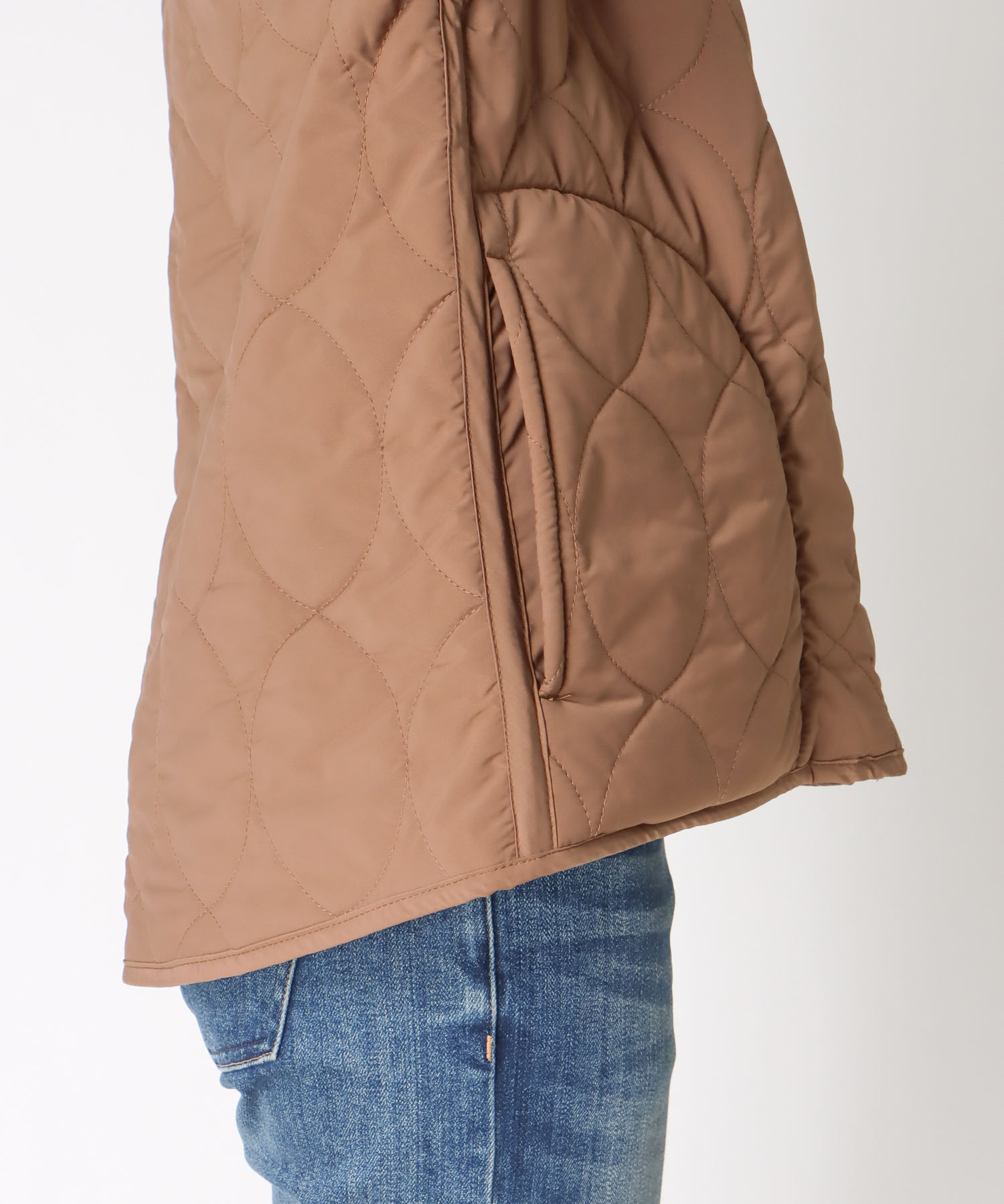 リバーシブルキルティングショートコート