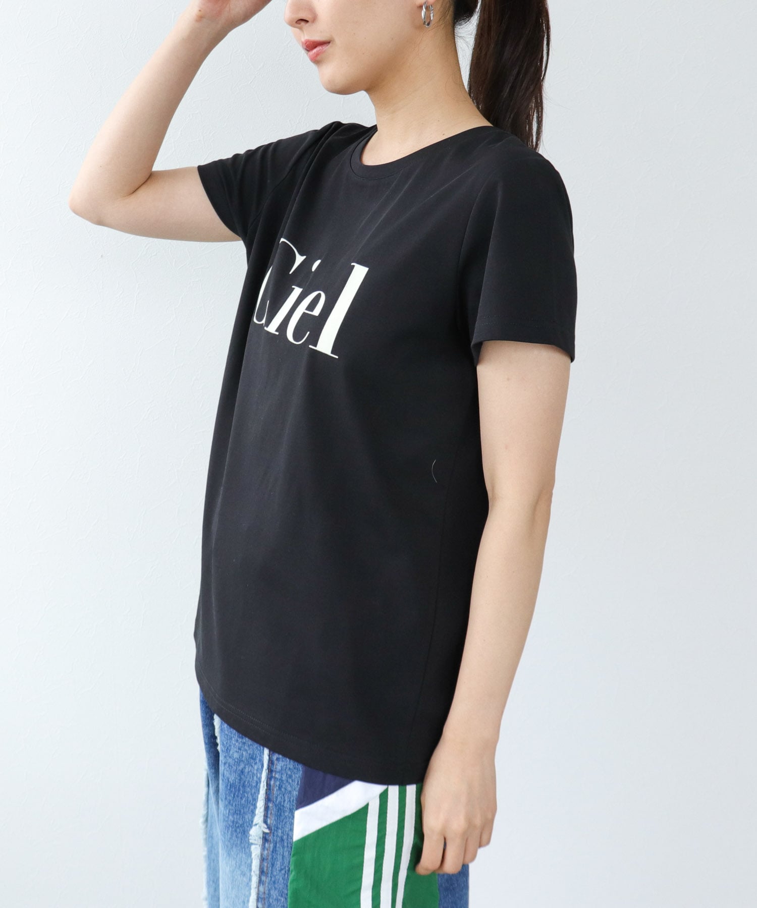 ドライコットンフロッキーロゴプリント半袖Tシャツ 別注