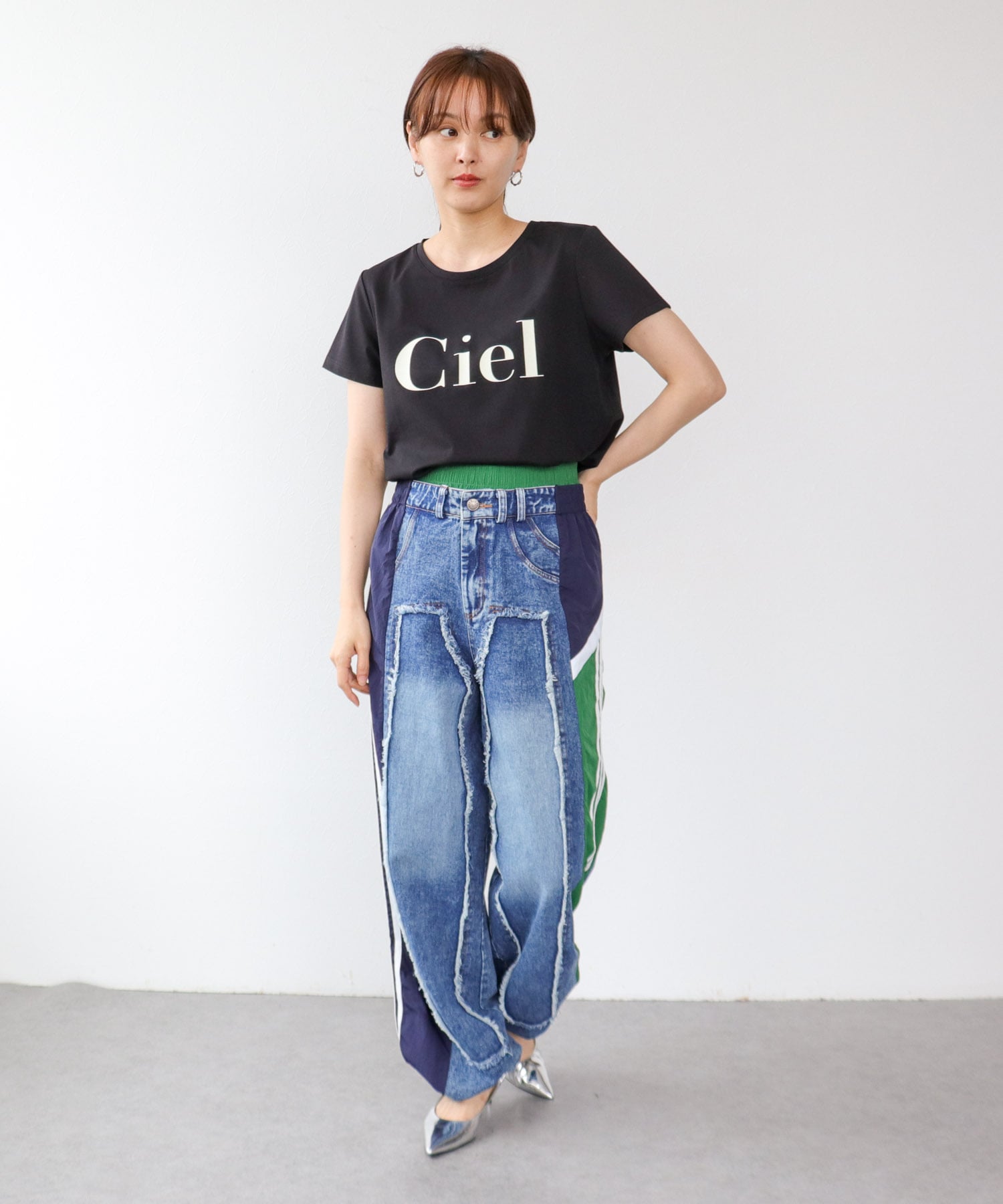 ドライコットンフロッキーロゴプリント半袖Tシャツ 別注