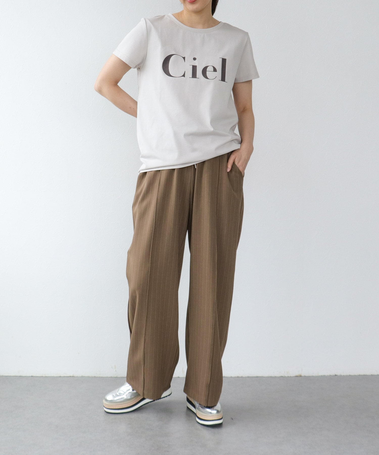 ドライコットンフロッキーロゴプリント半袖Tシャツ 別注