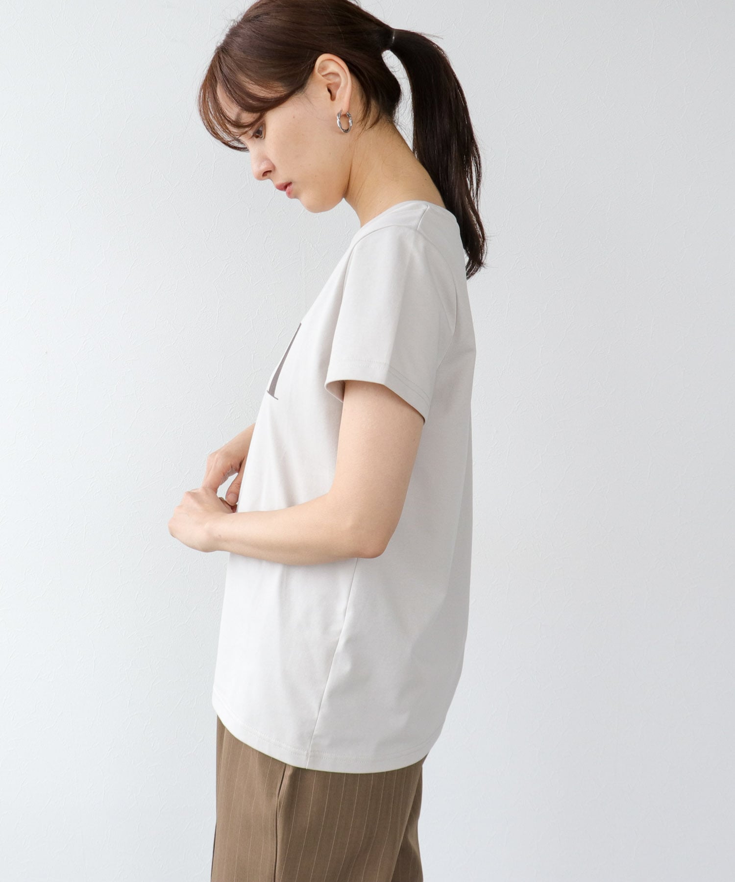 ドライコットンフロッキーロゴプリント半袖Tシャツ 別注