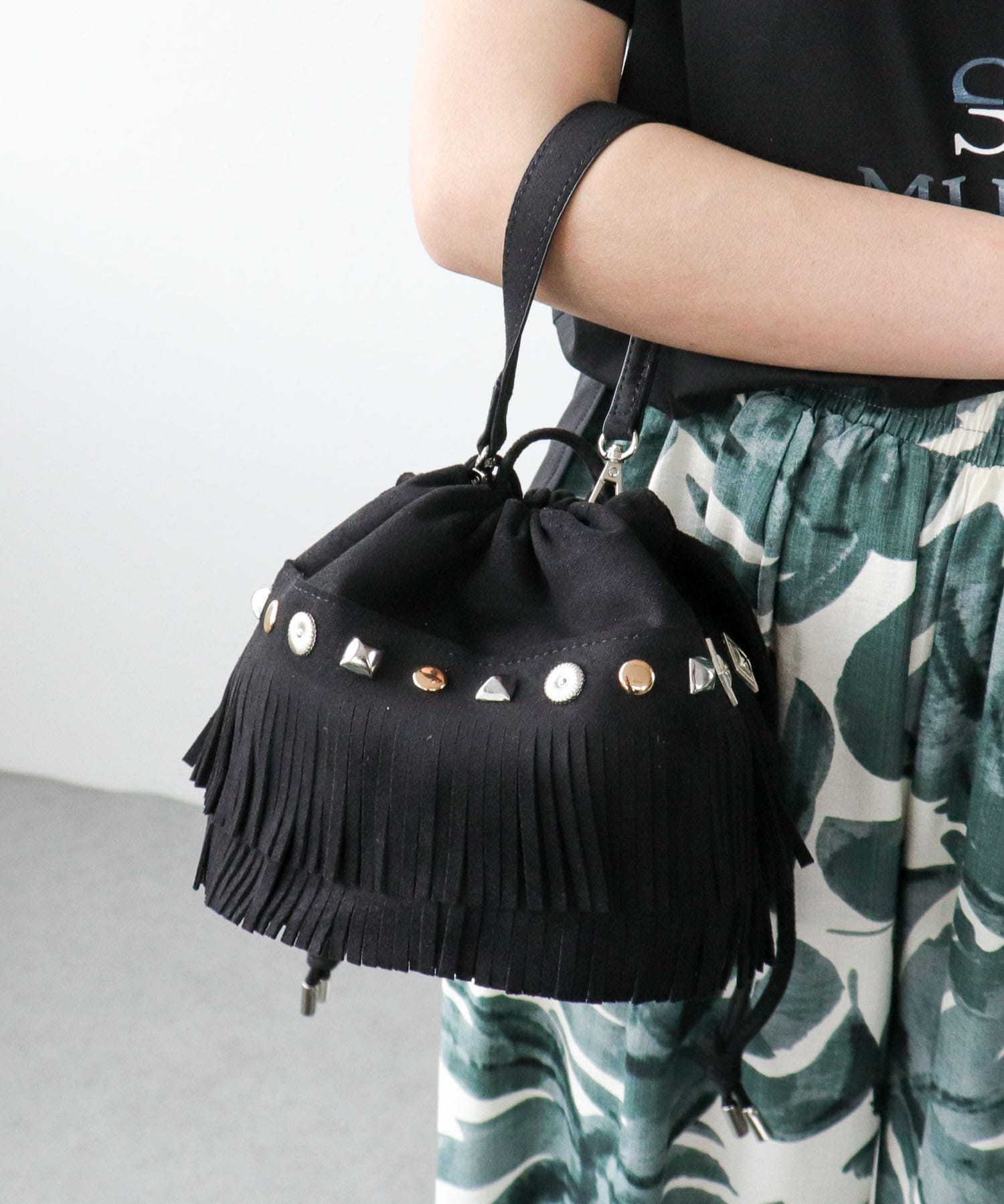 フリンジドローストリングBAG