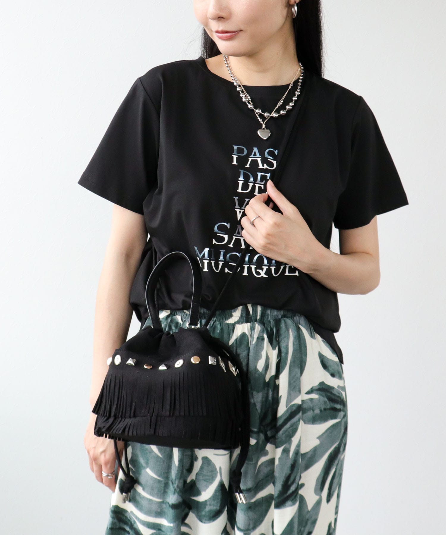 フリンジドローストリングBAG