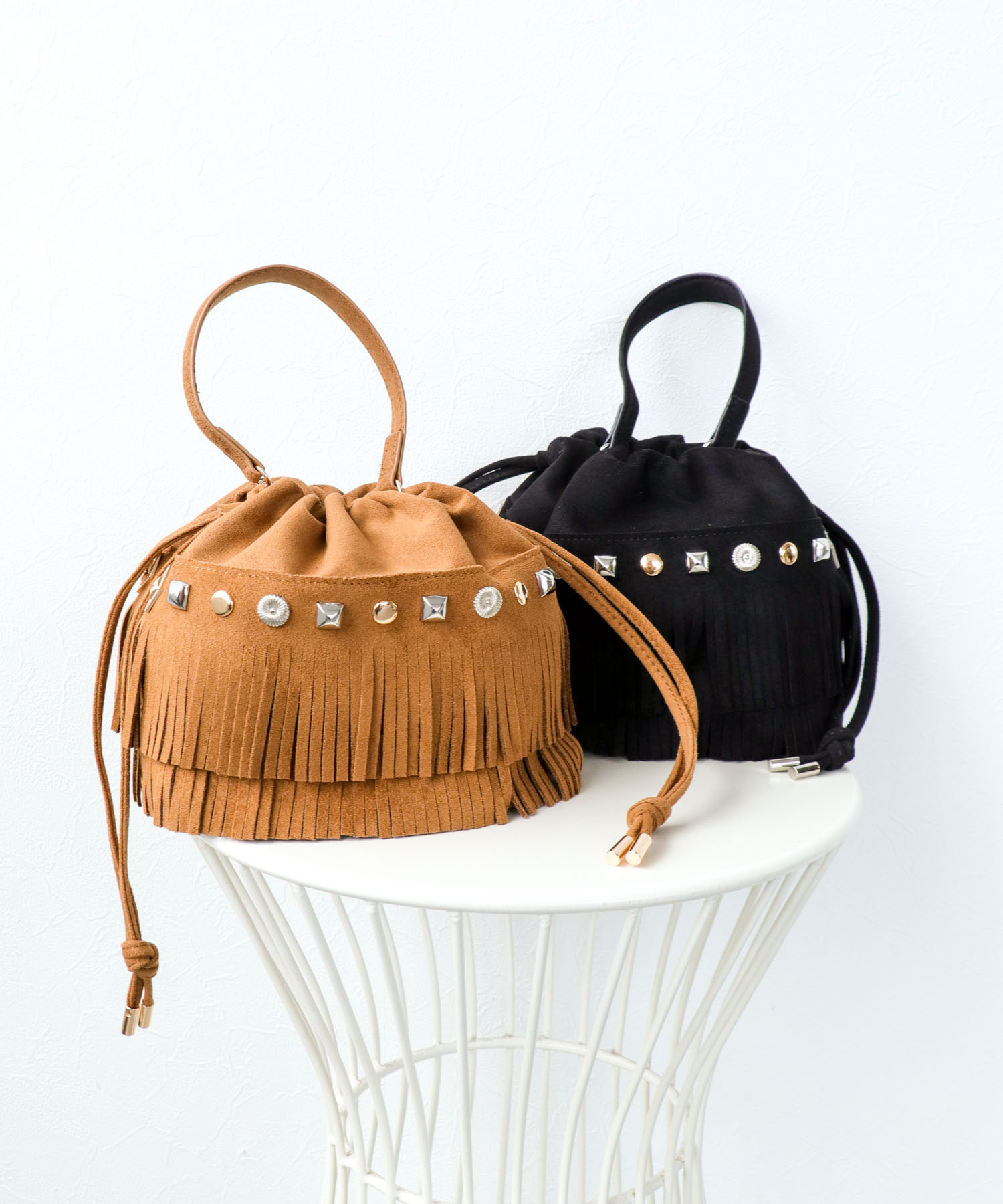 フリンジドローストリングBAG