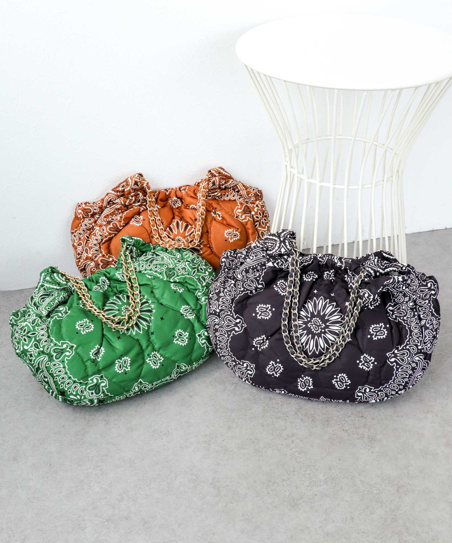 バンダナプリントギャザーBAG