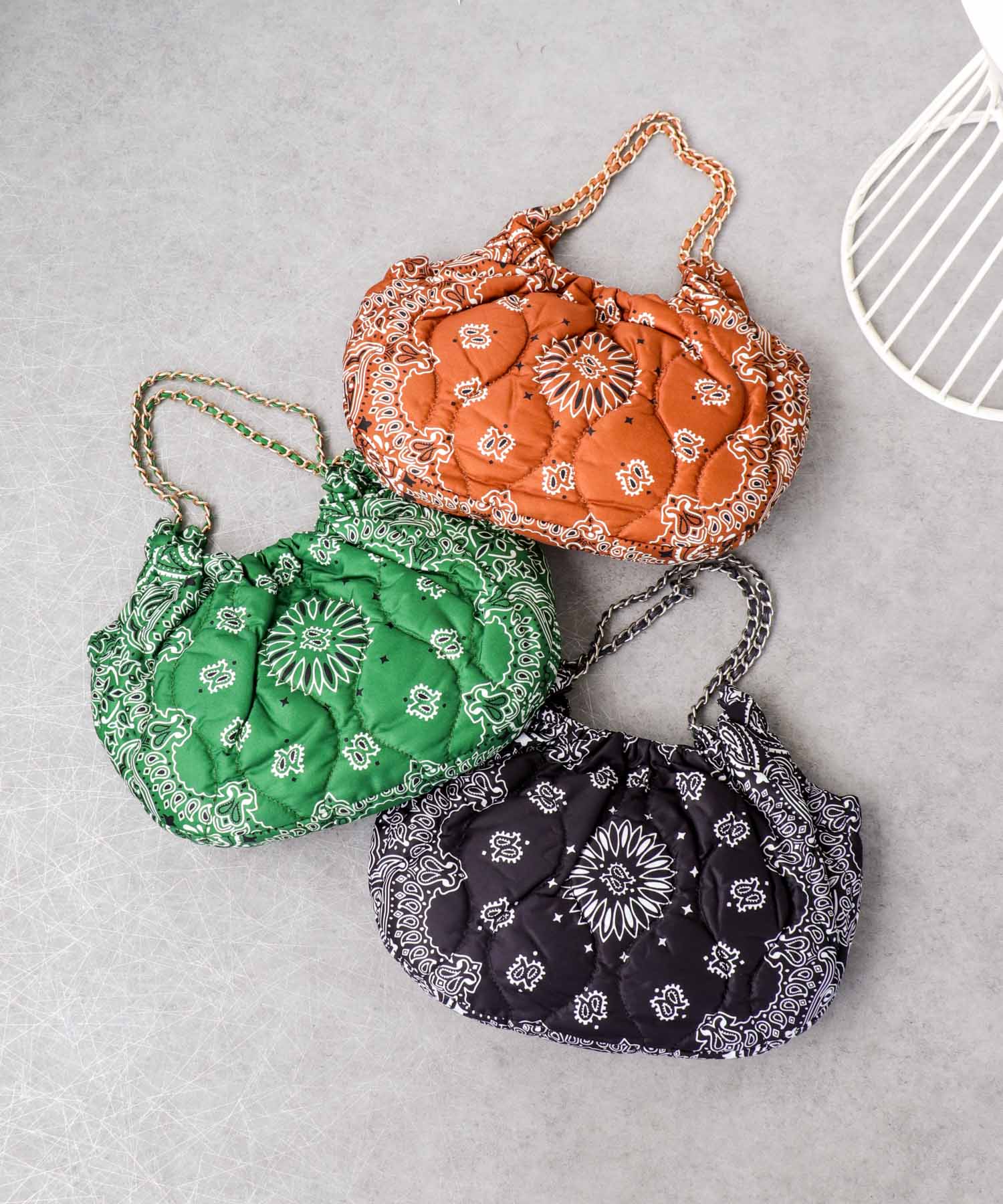 バンダナプリントギャザーBAG