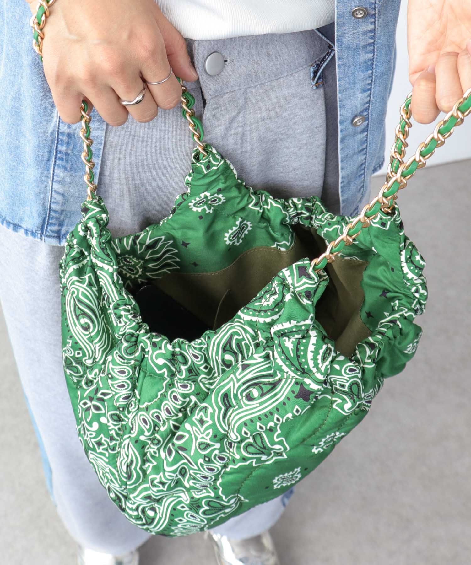 バンダナプリントギャザーBAG