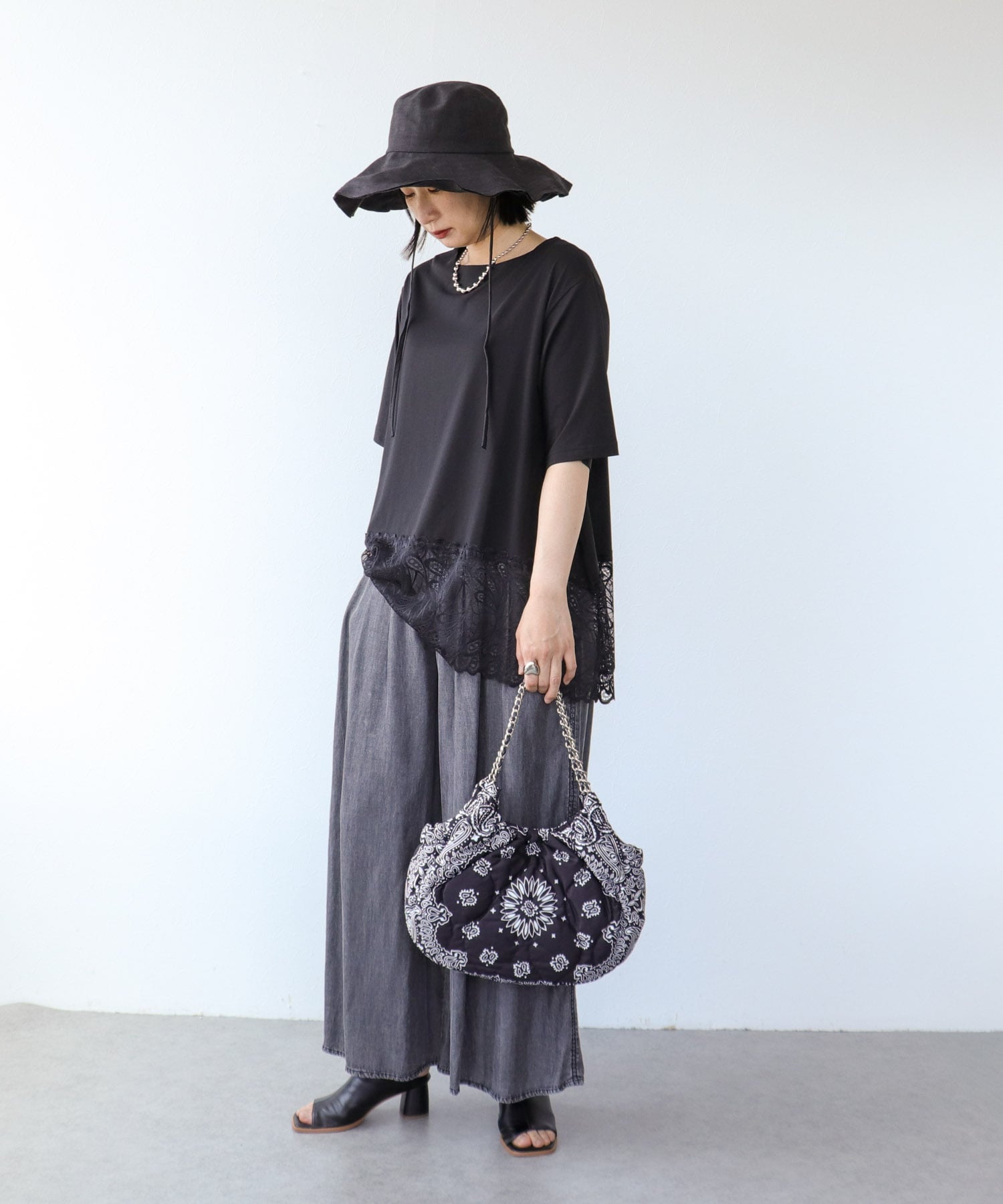 バンダナプリントギャザーBAG