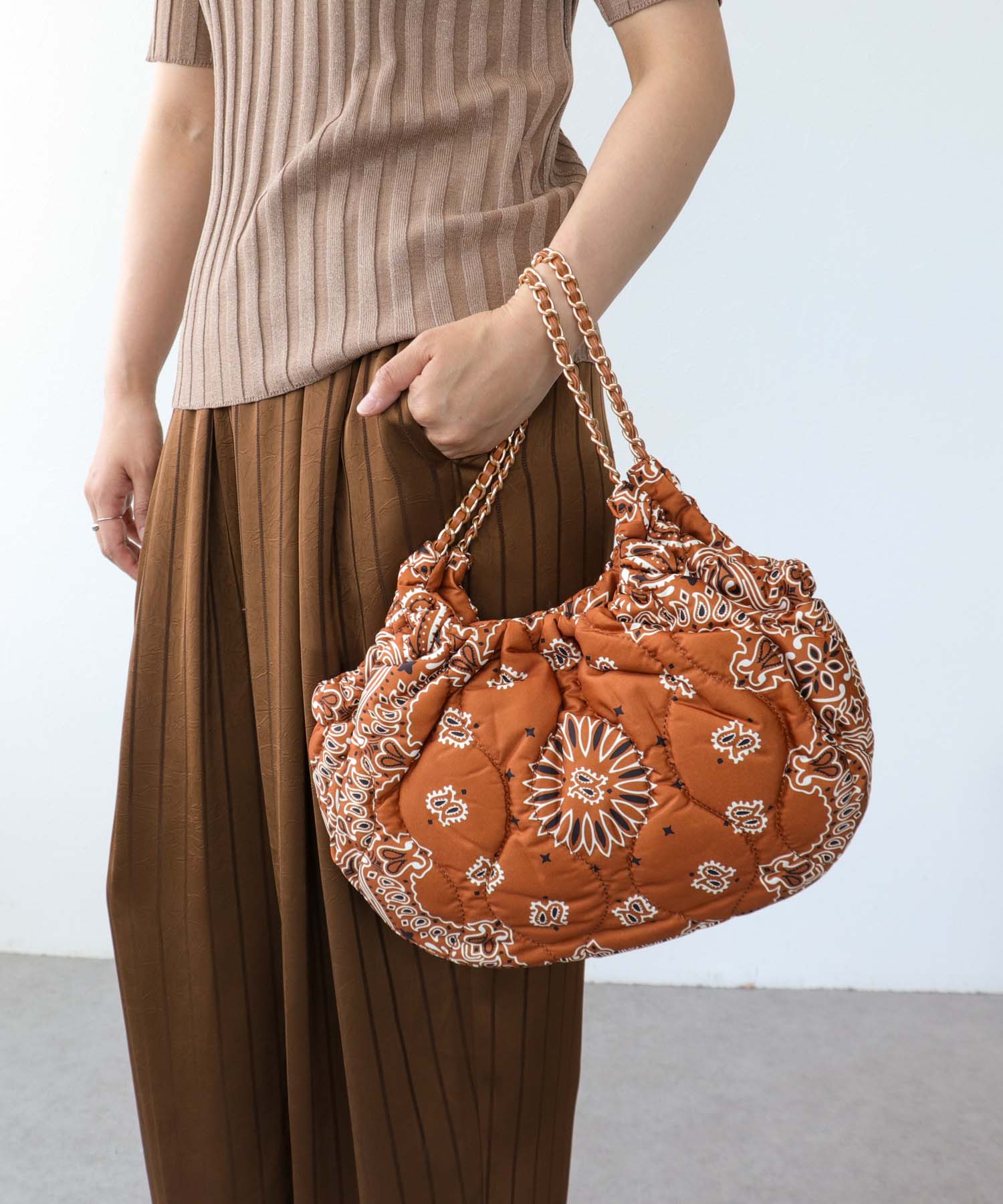 バンダナプリントギャザーBAG