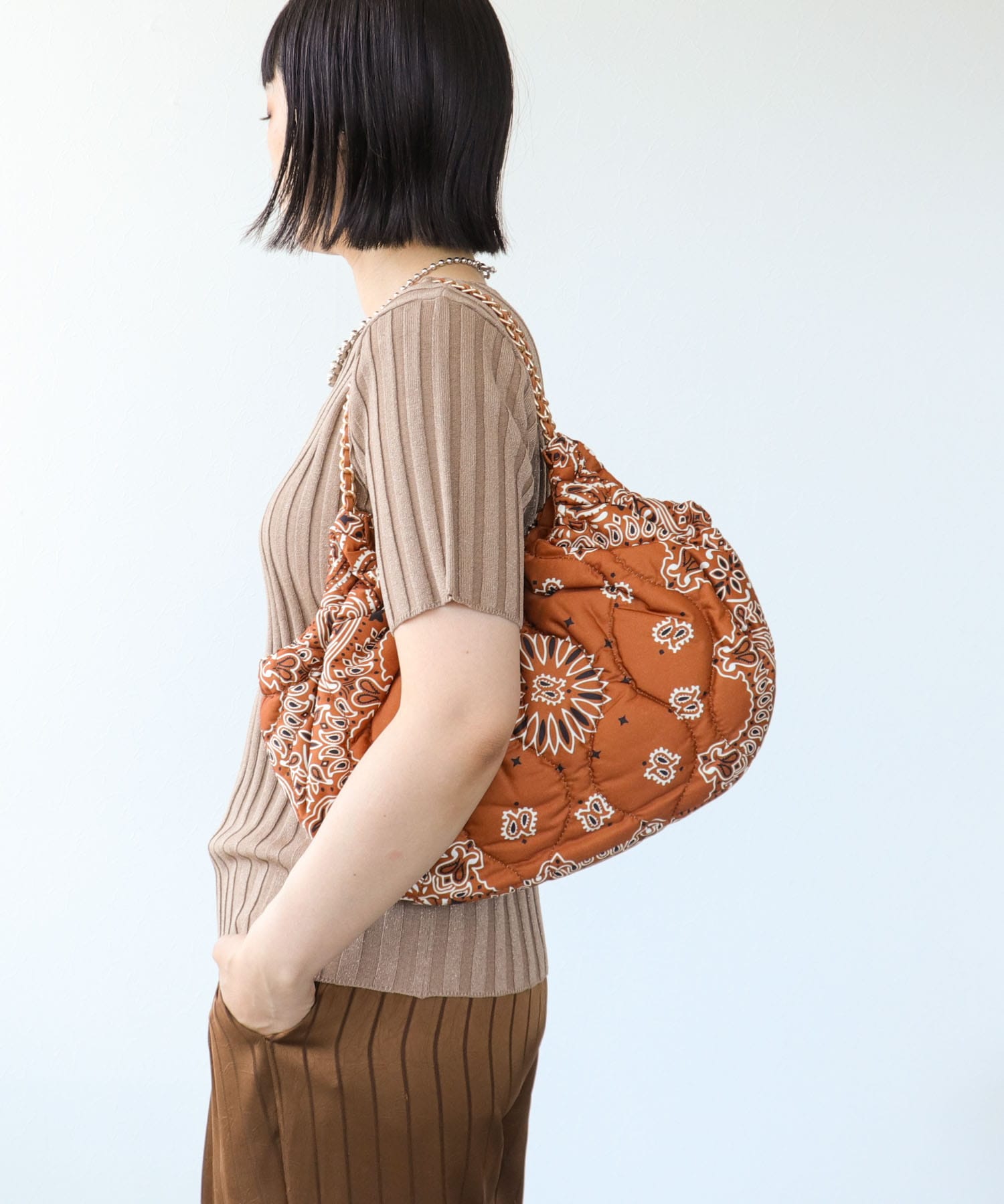 バンダナプリントギャザーBAG