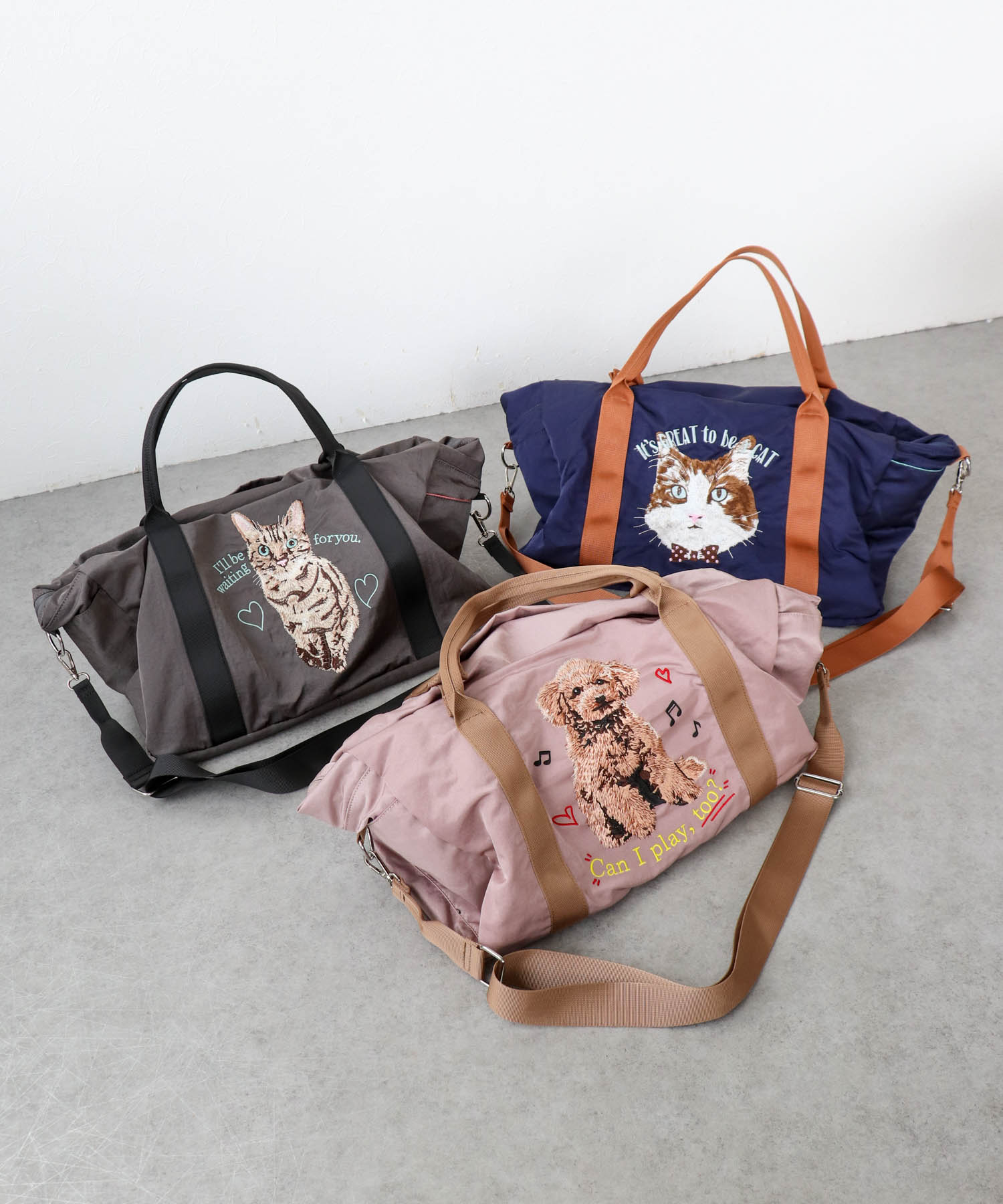キャリーオン刺繍トラベルボストンBAGⅡ