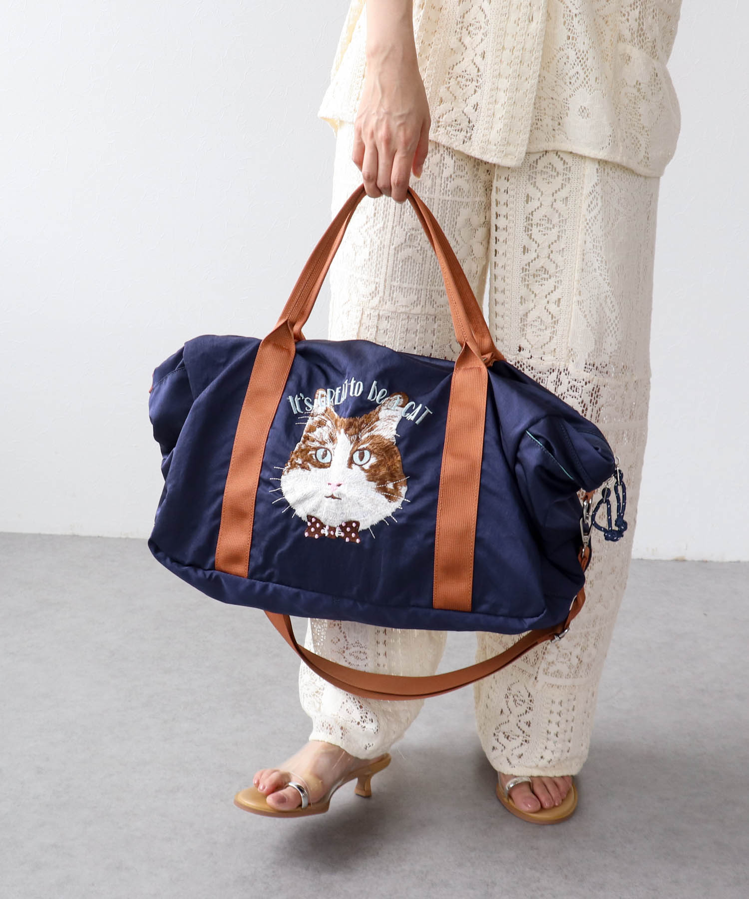 キャリーオン刺繍トラベルボストンBAGⅡ