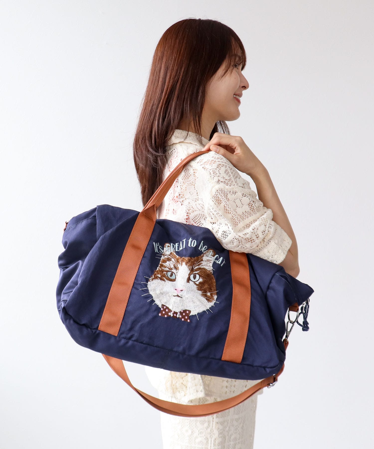 キャリーオン刺繍トラベルボストンBAGⅡ