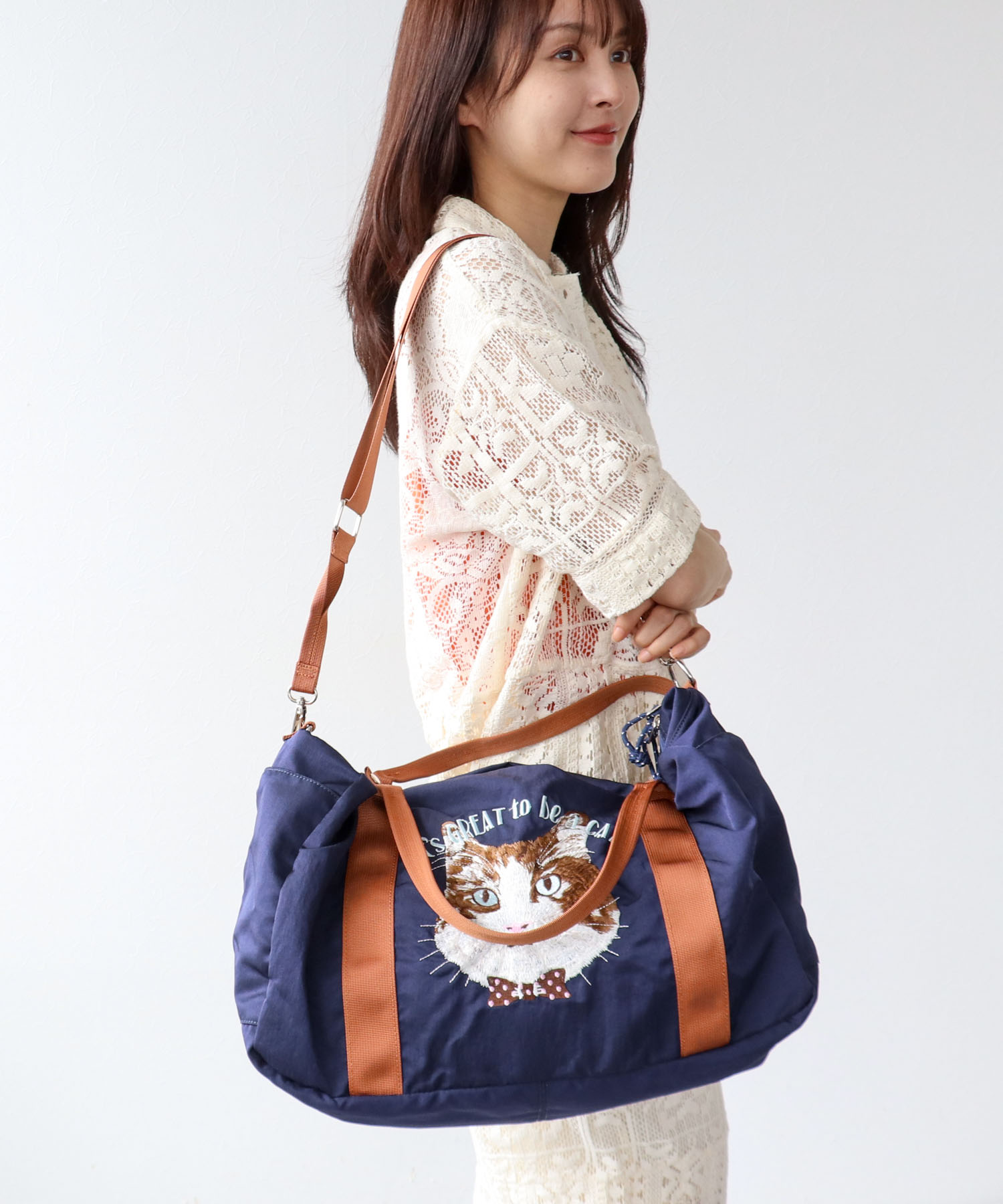 キャリーオン刺繍トラベルボストンBAGⅡ