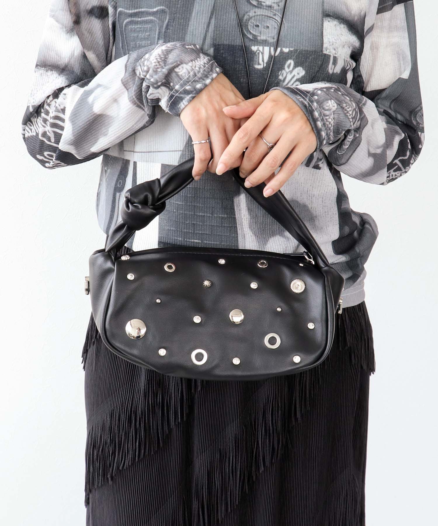 ノットハンドルスタッズBAG