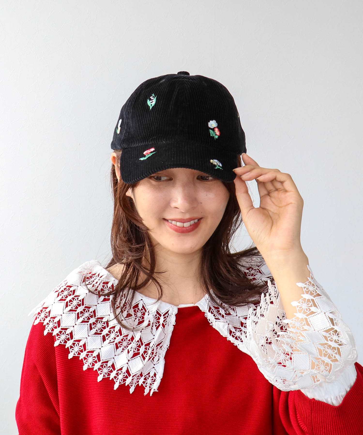 刺繍キャップ