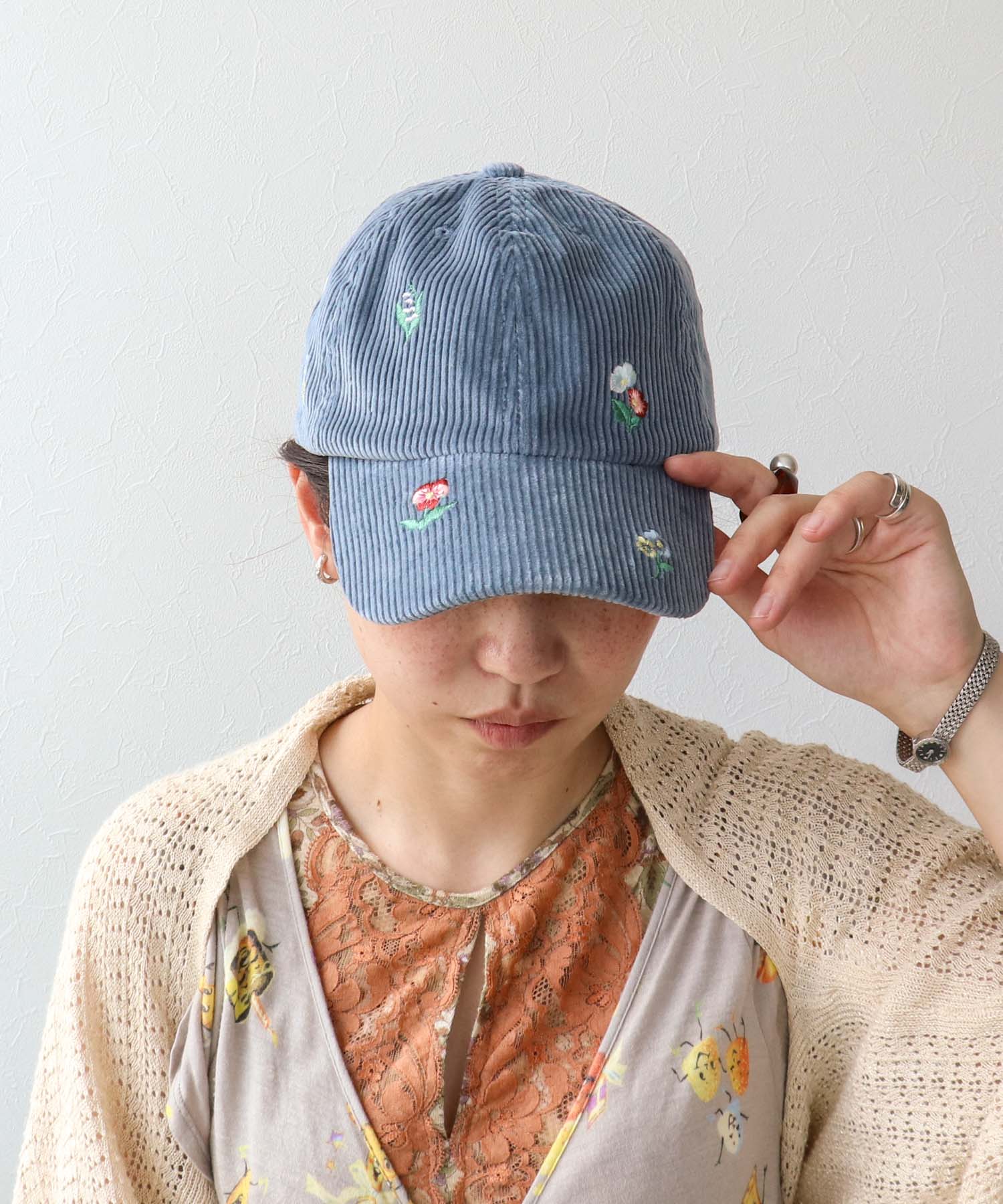 刺繍キャップ