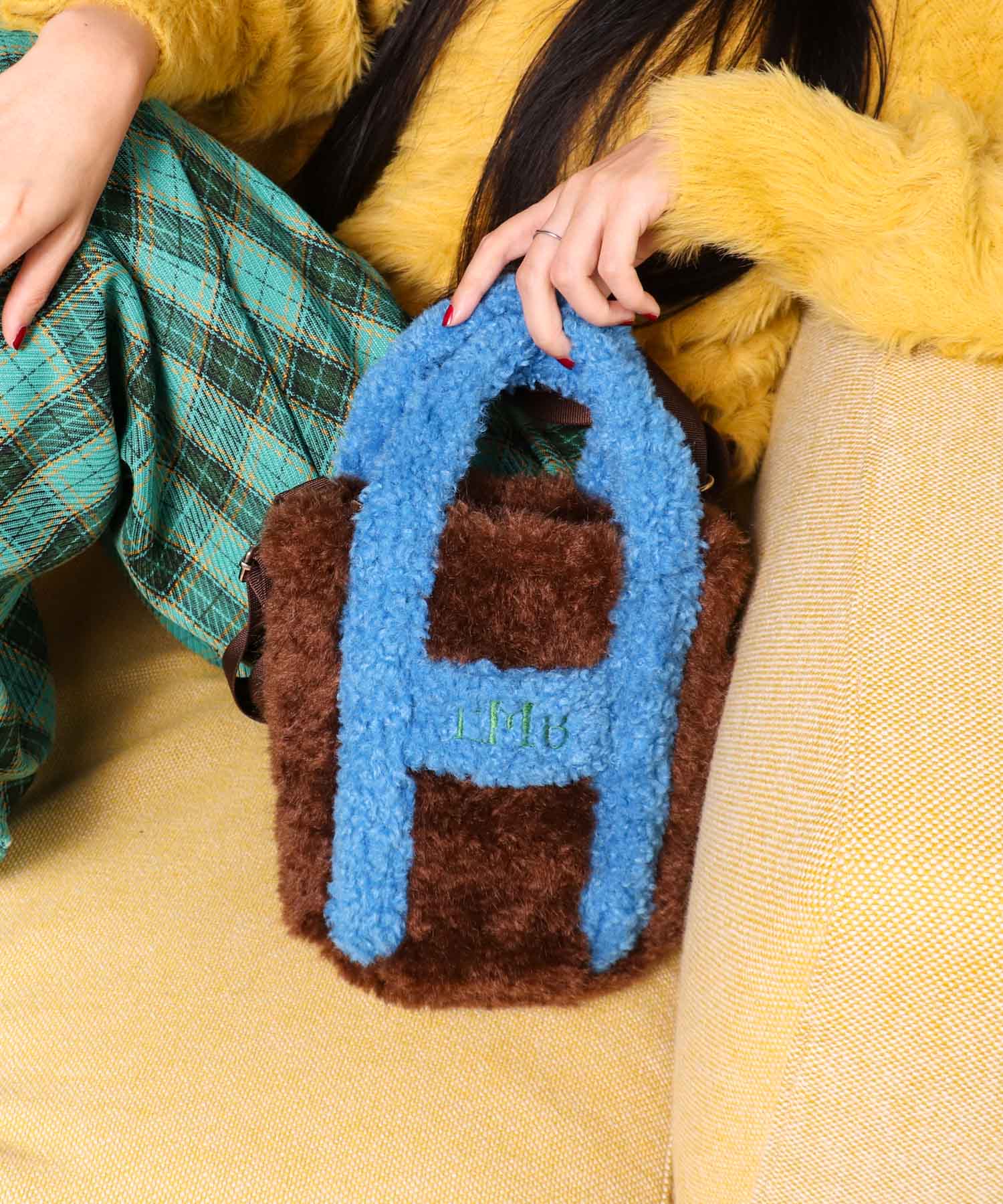 COLORフェイクファーミニBAG