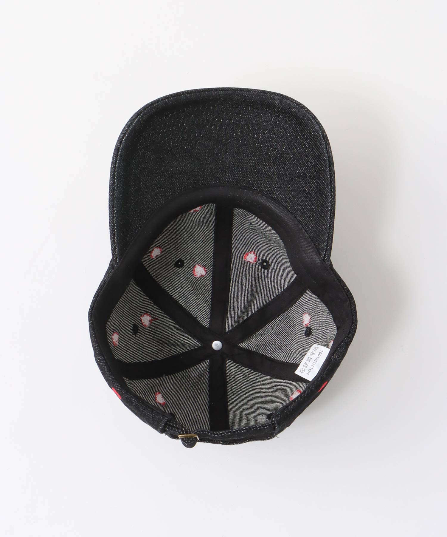 ハート刺繍デニムキャップ