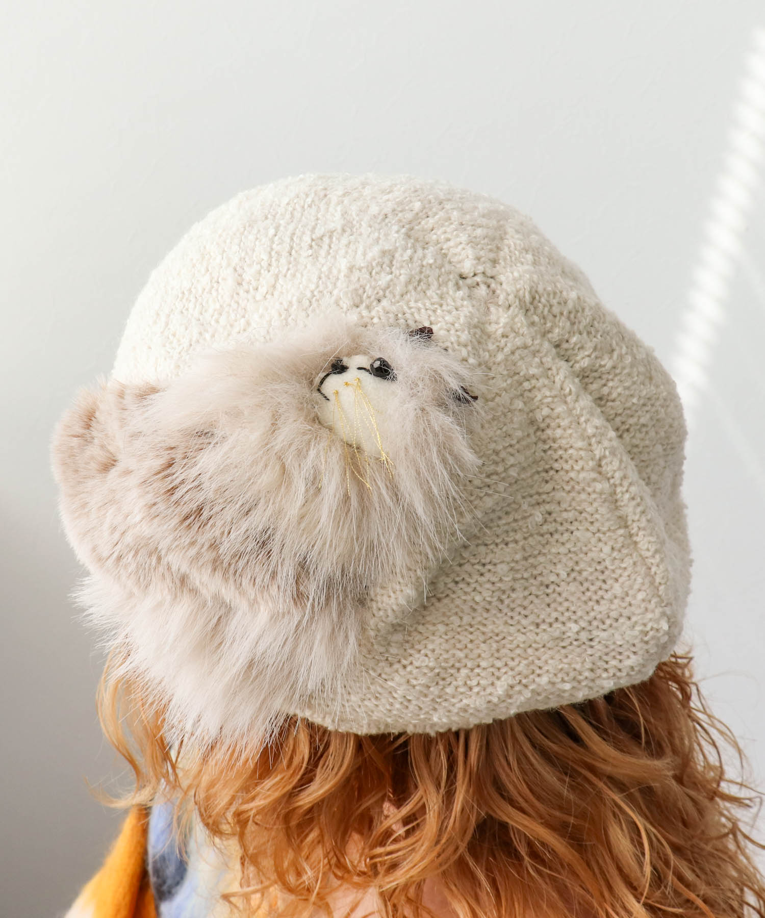 ＜一部店舗・WEB限定＞【バラ色の帽子】noble catニットキャップ