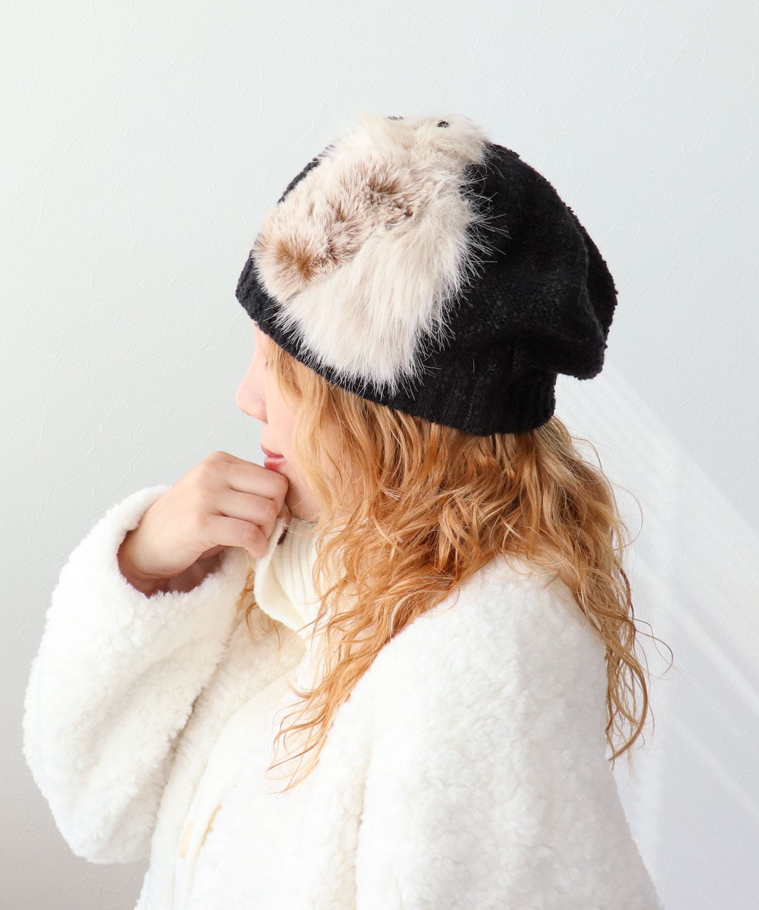 ＜一部店舗・WEB限定＞【バラ色の帽子】noble catニットキャップ