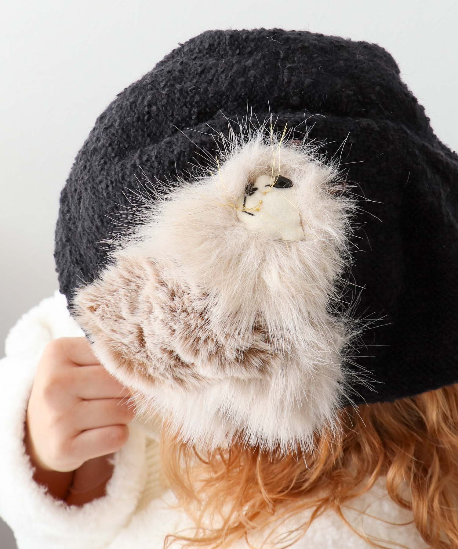 ＜一部店舗・WEB限定＞【バラ色の帽子】noble catニットキャップ