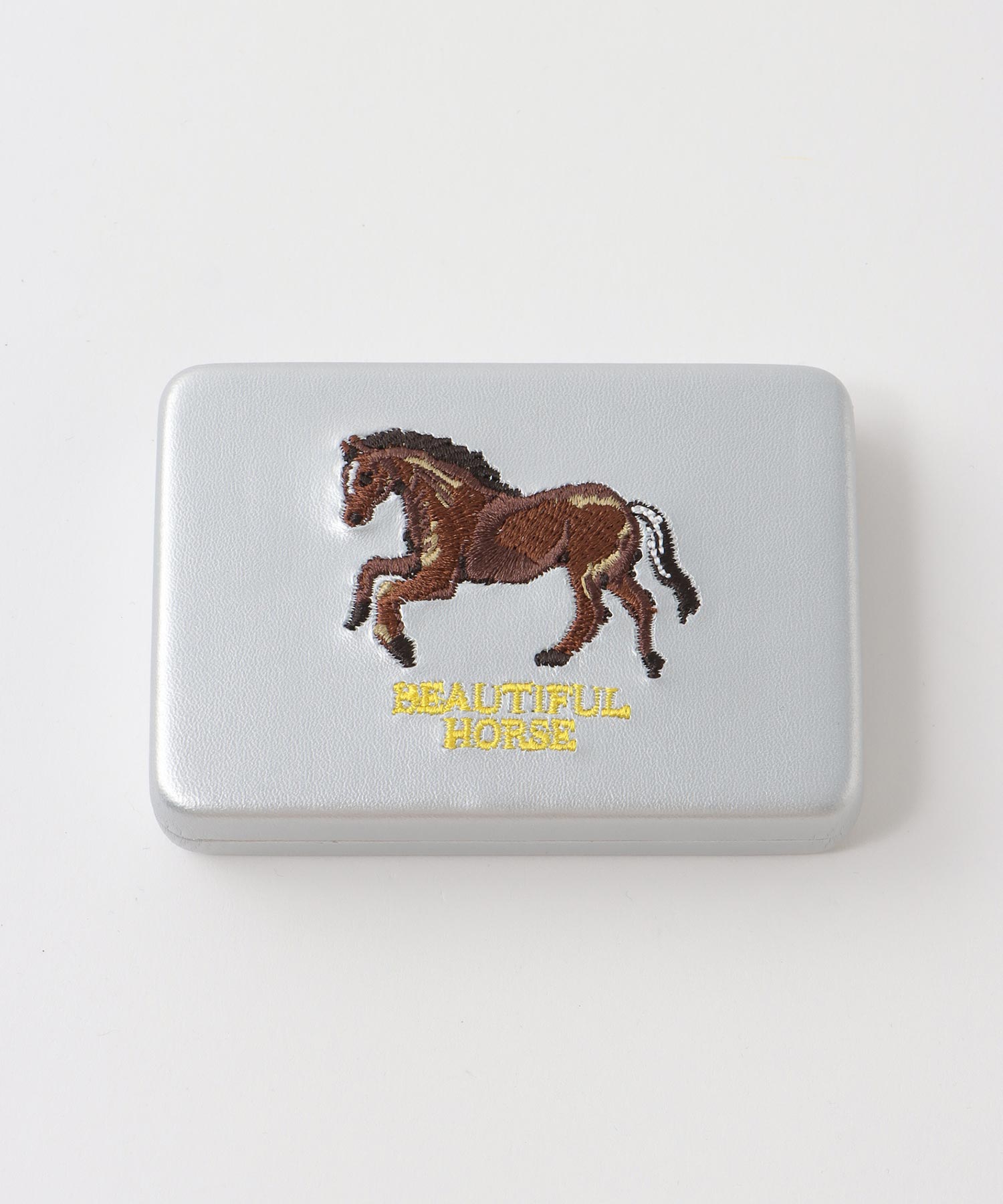【JOliJOli】キャリング刺繍コンパクトミラーケース