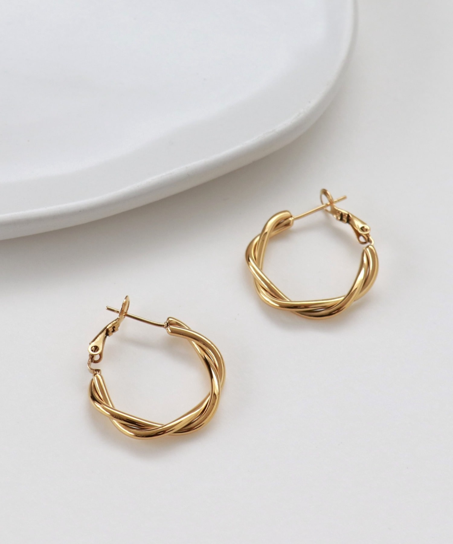 【ステンレス】スクリューフープピアス