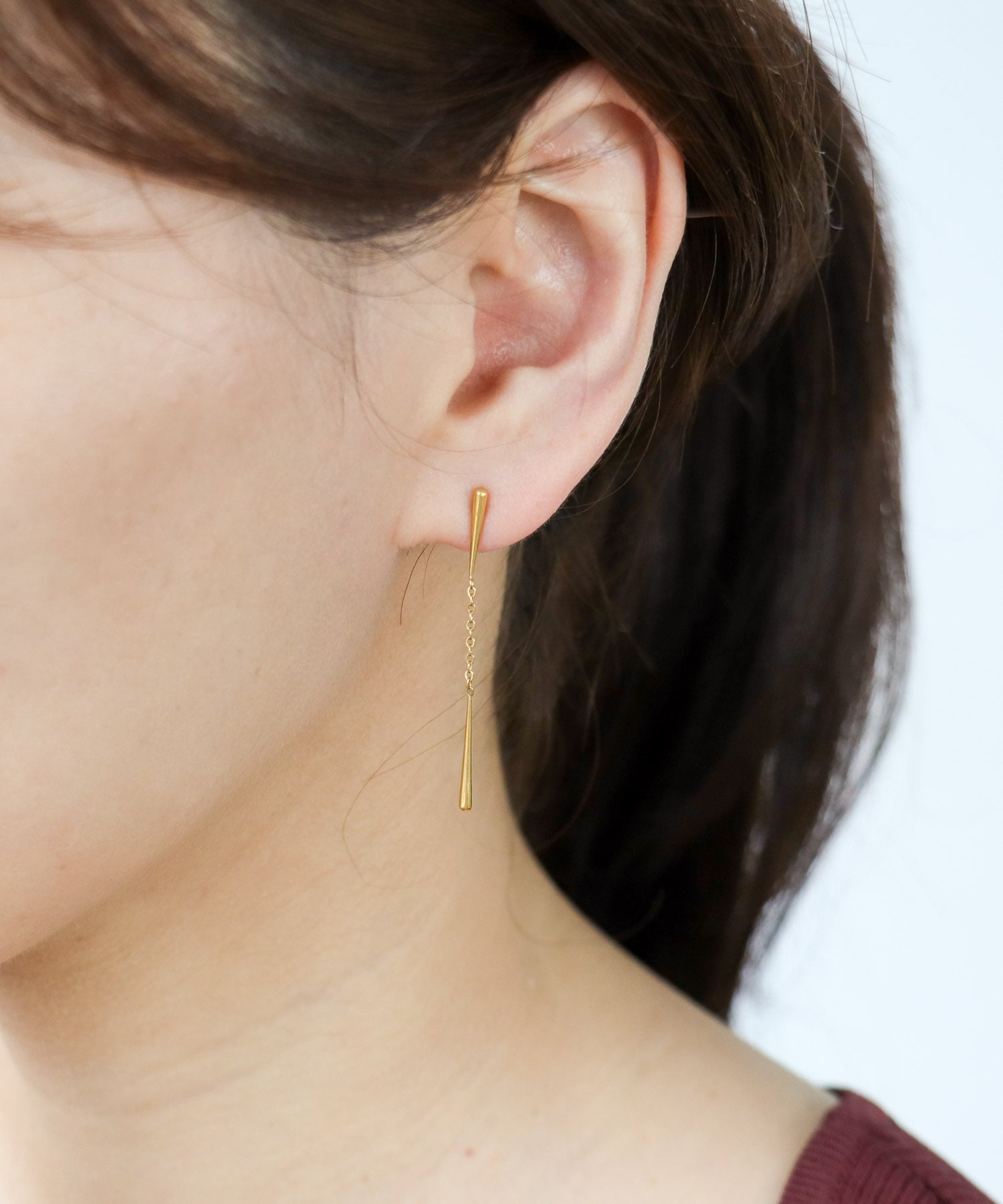 【ステンレス】スリムドロップピアス