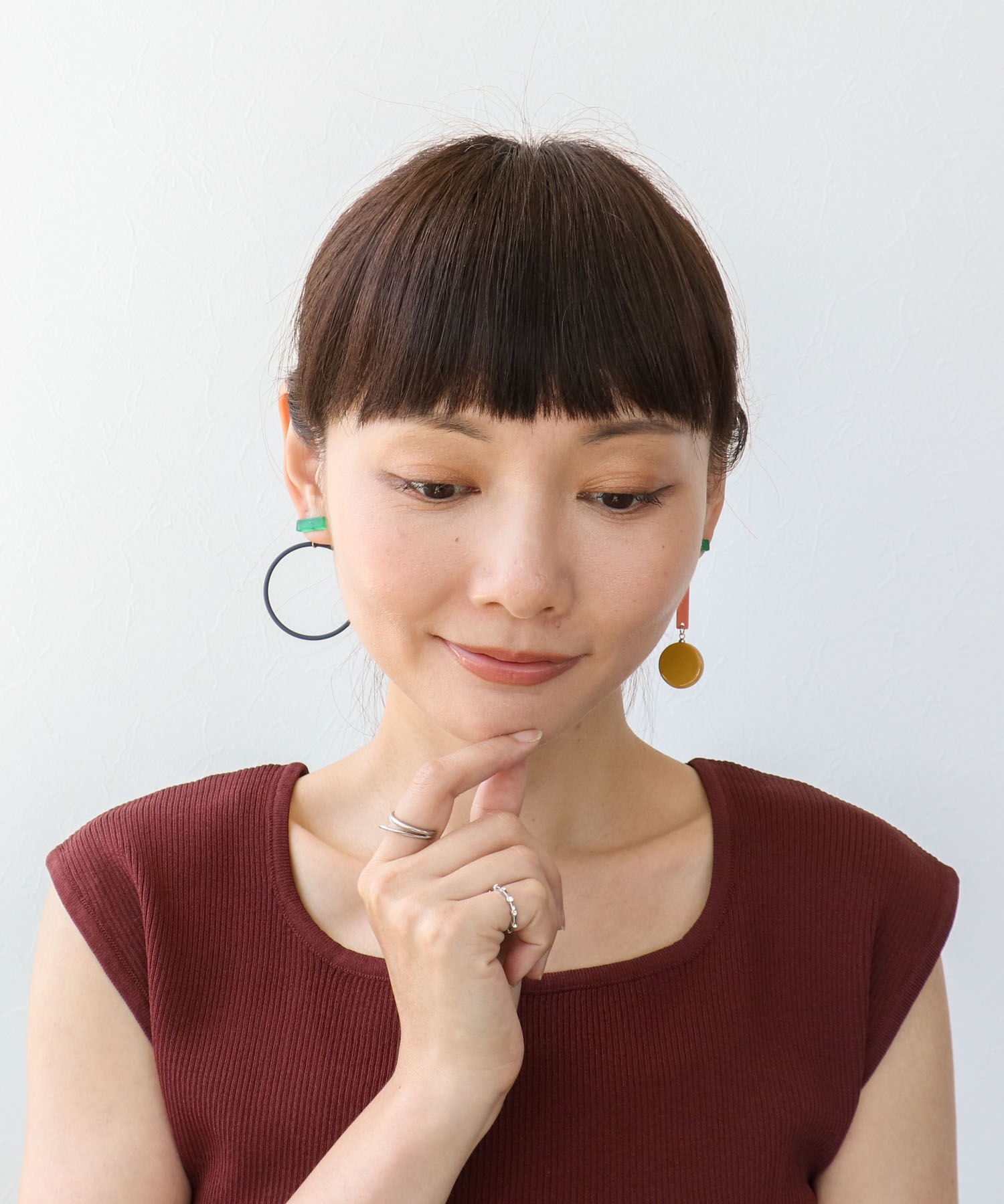 アシメリングカラーピアス