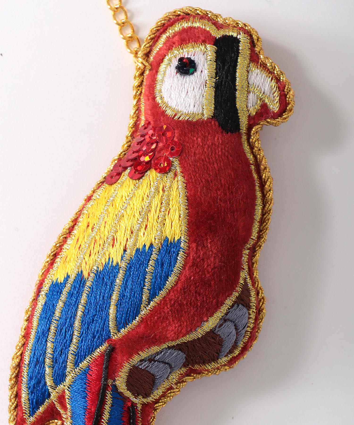 アニマル刺繍キーホルダー（鳥）