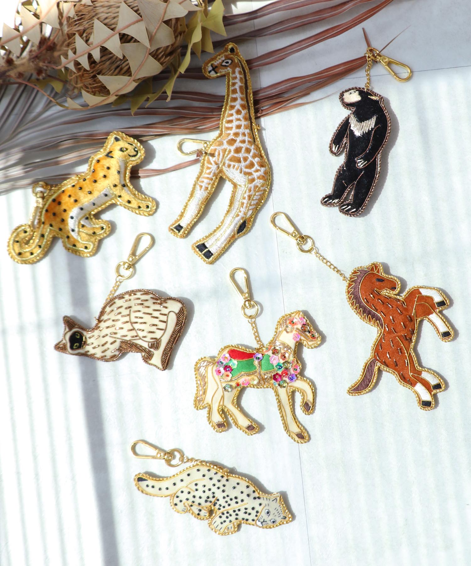 アニマル刺繍キーホルダー | AND ON JIONE STORE（アンドオン）ジオン 
