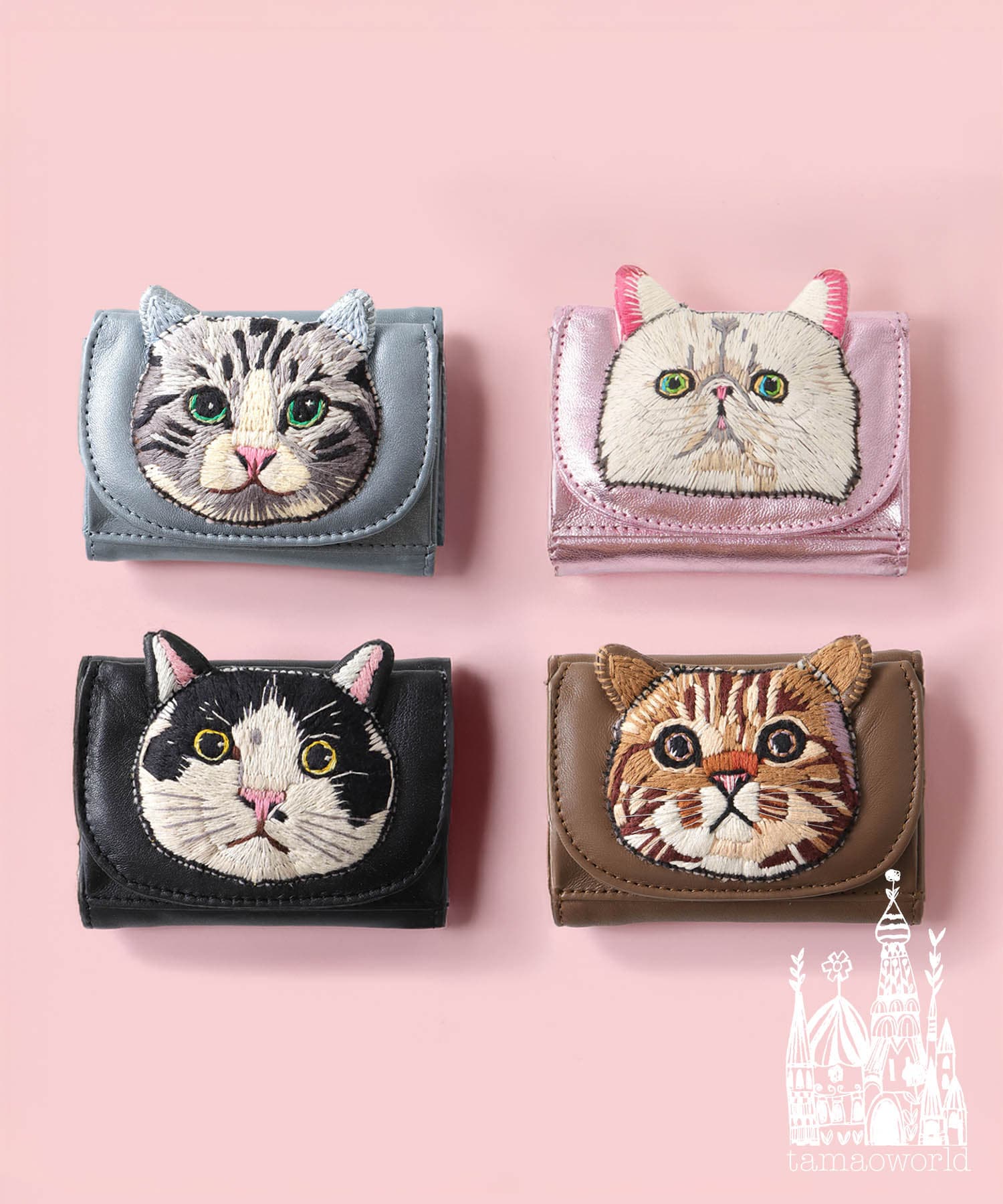 ＜一部店舗・WEB限定＞【tamaoworld】Leather mini catwallet