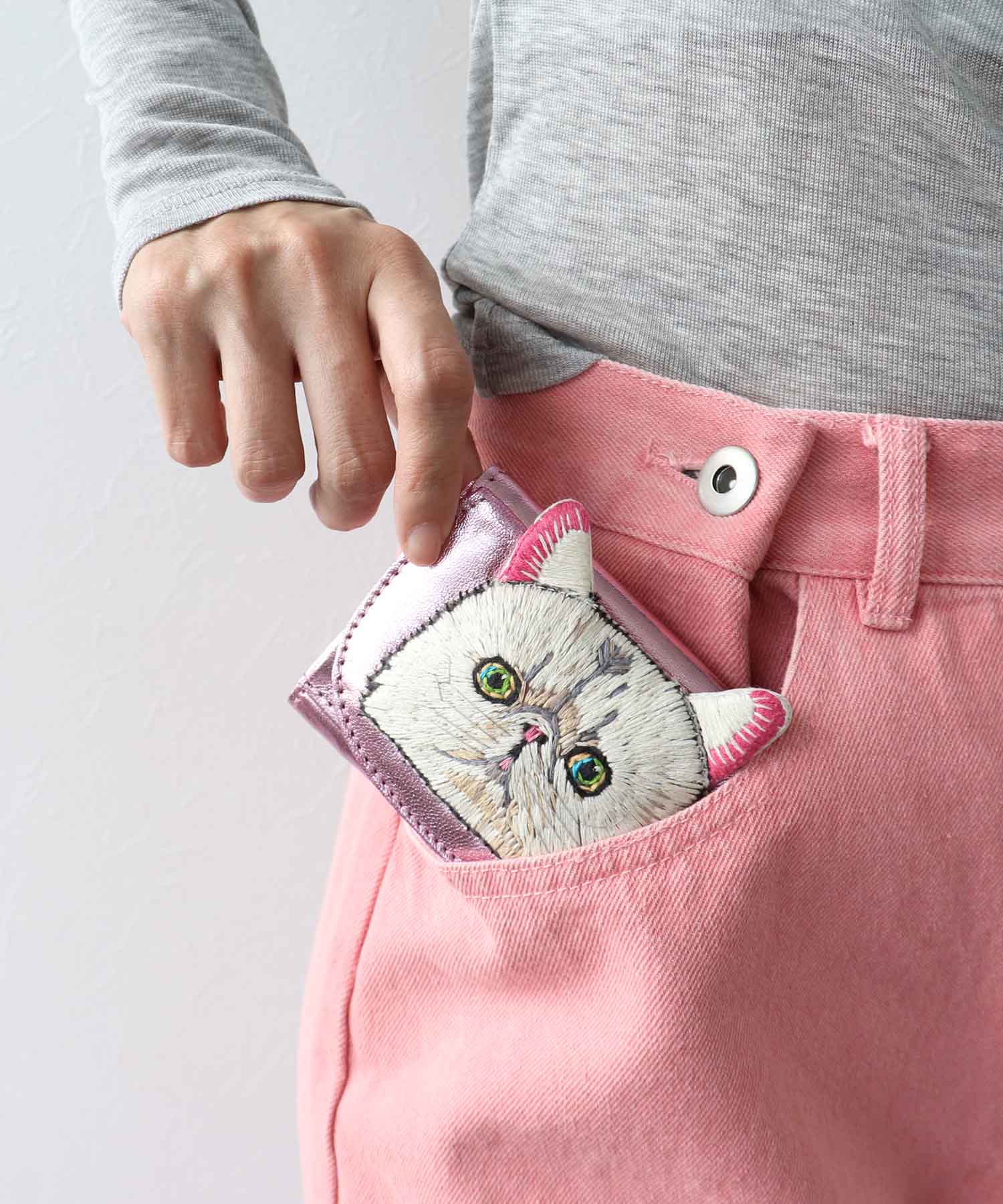 ＜一部店舗・WEB限定＞【tamaoworld】Leather mini catwallet