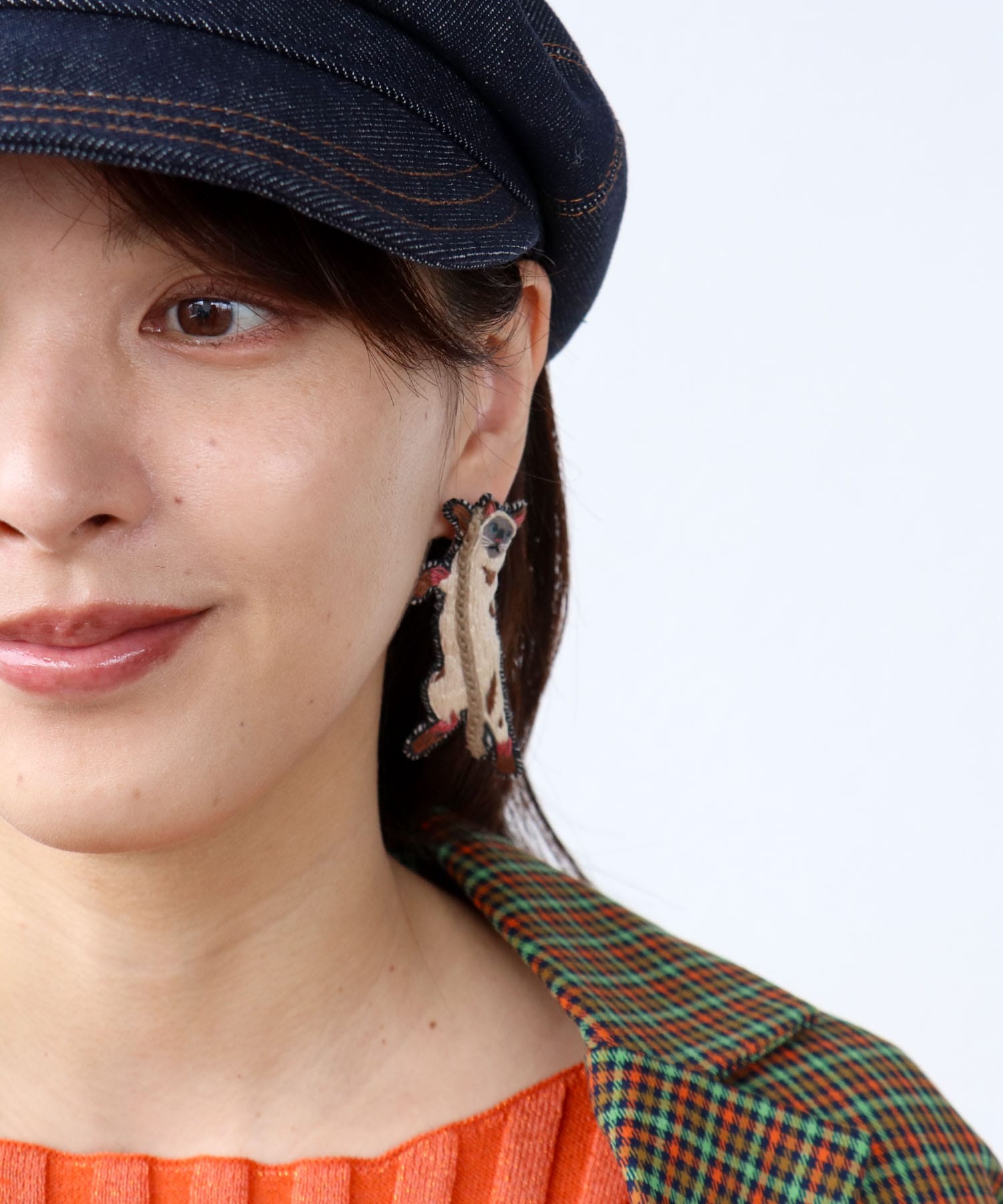 ＜一部店舗・WEB限定＞【tamaoworld×Three Four Time】 Cat Earring pin