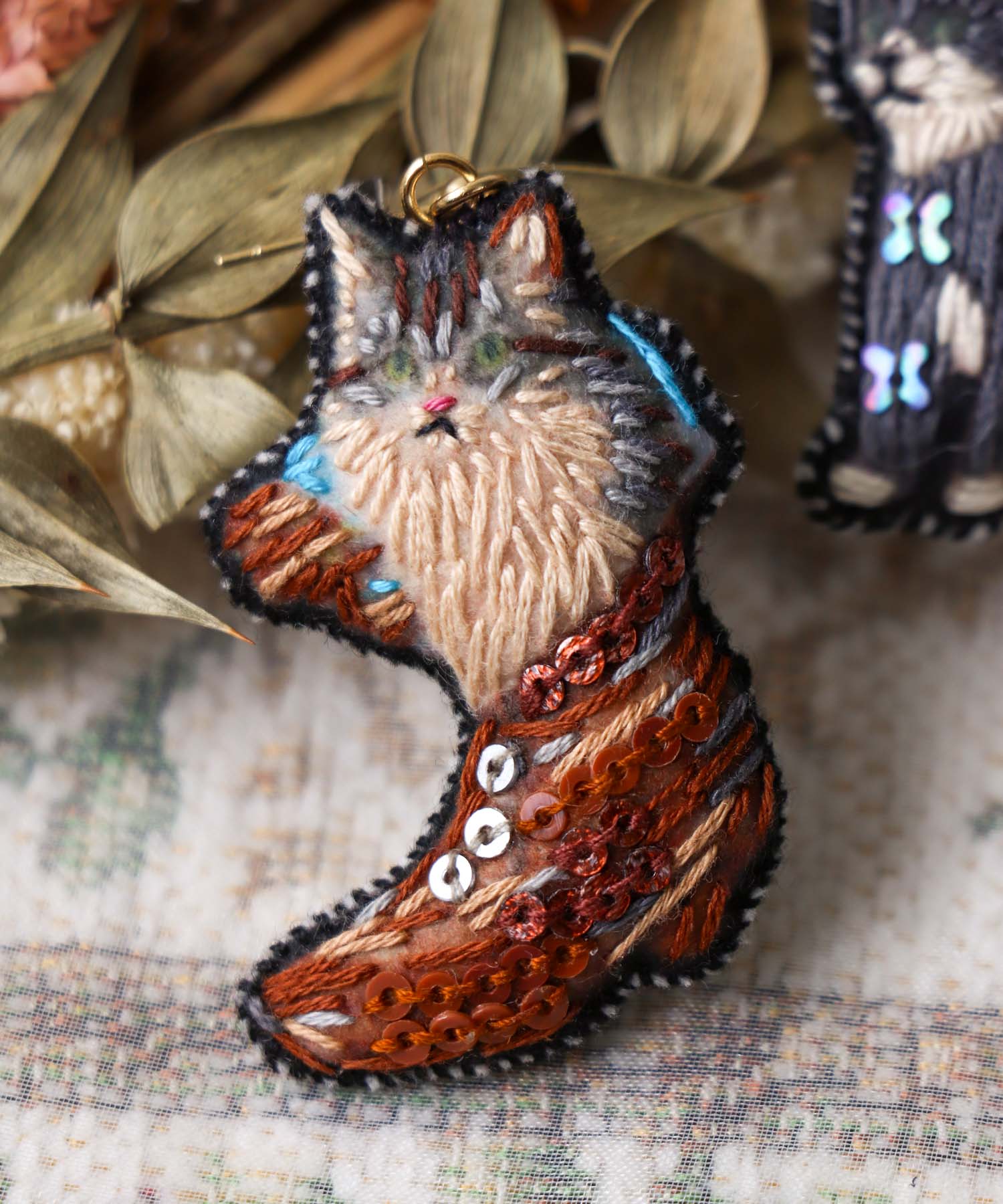＜一部店舗・WEB限定＞【tamaoworld×Three Four Time】Dusty Meow Earring pin
