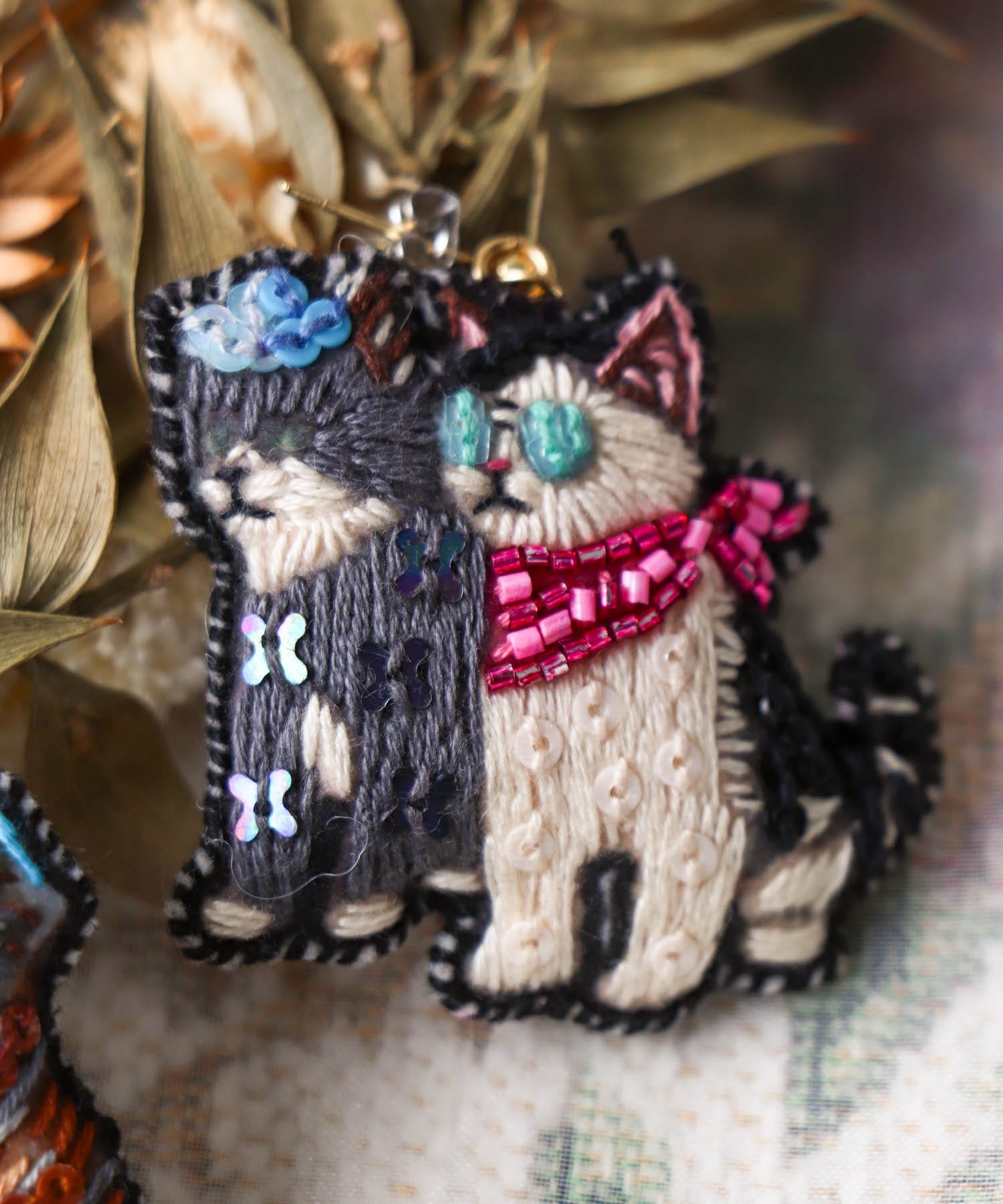 ＜一部店舗・WEB限定＞【tamaoworld×Three Four Time】Dusty Meow Earring pin