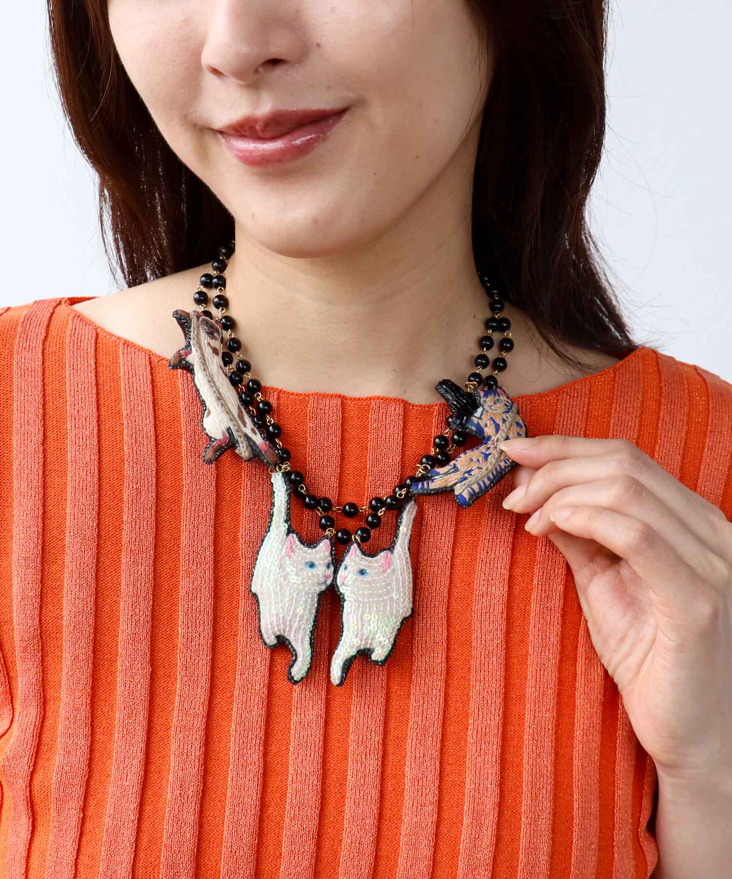 ＜一部店舗・WEB限定＞【tamaoworld×Three Four Time】Rodeo Cat Necklace
