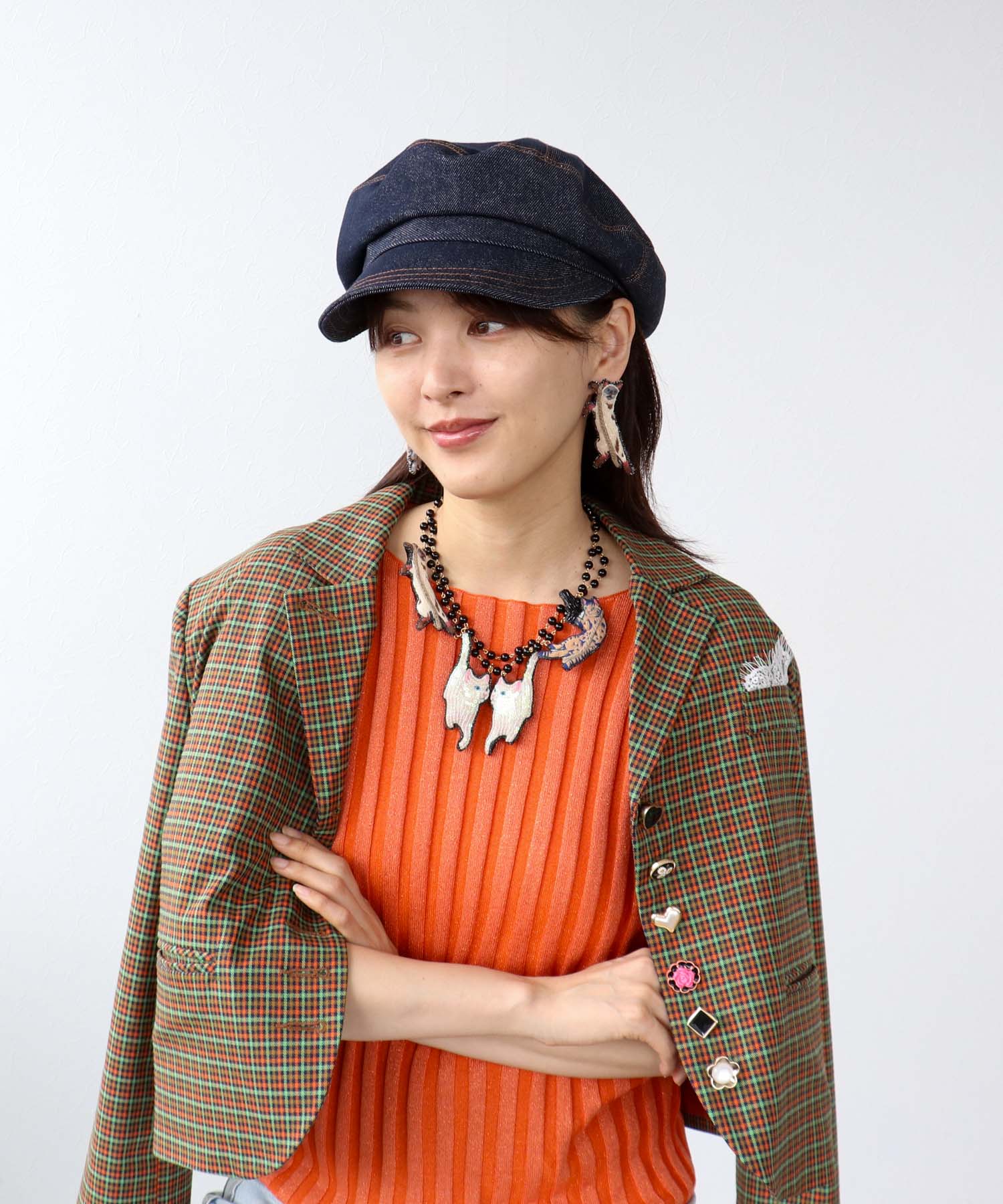 ＜一部店舗・WEB限定＞【tamaoworld×Three Four Time】Rodeo Cat Necklace