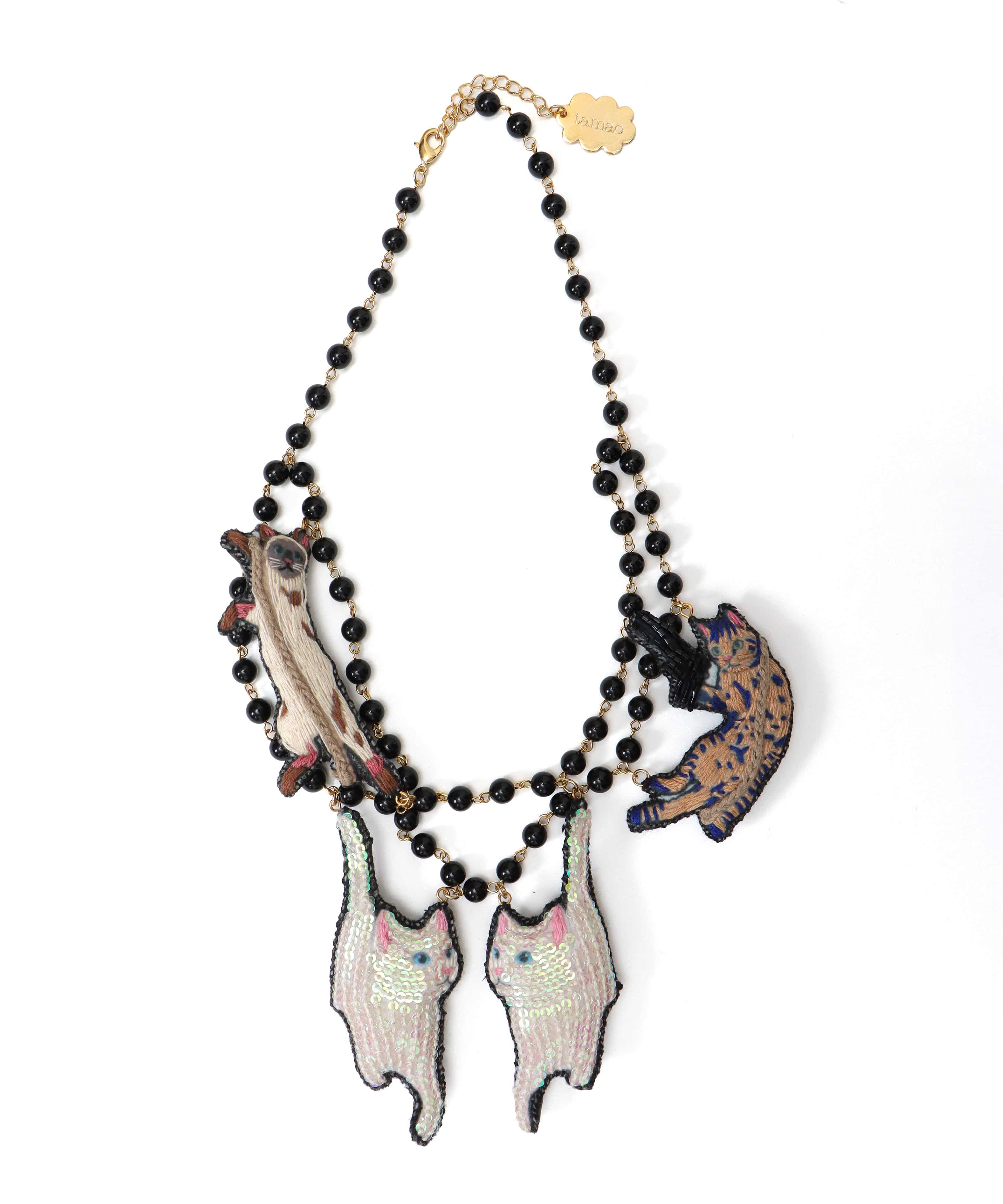 ＜一部店舗・WEB限定＞【tamaoworld×Three Four Time】Rodeo Cat Necklace