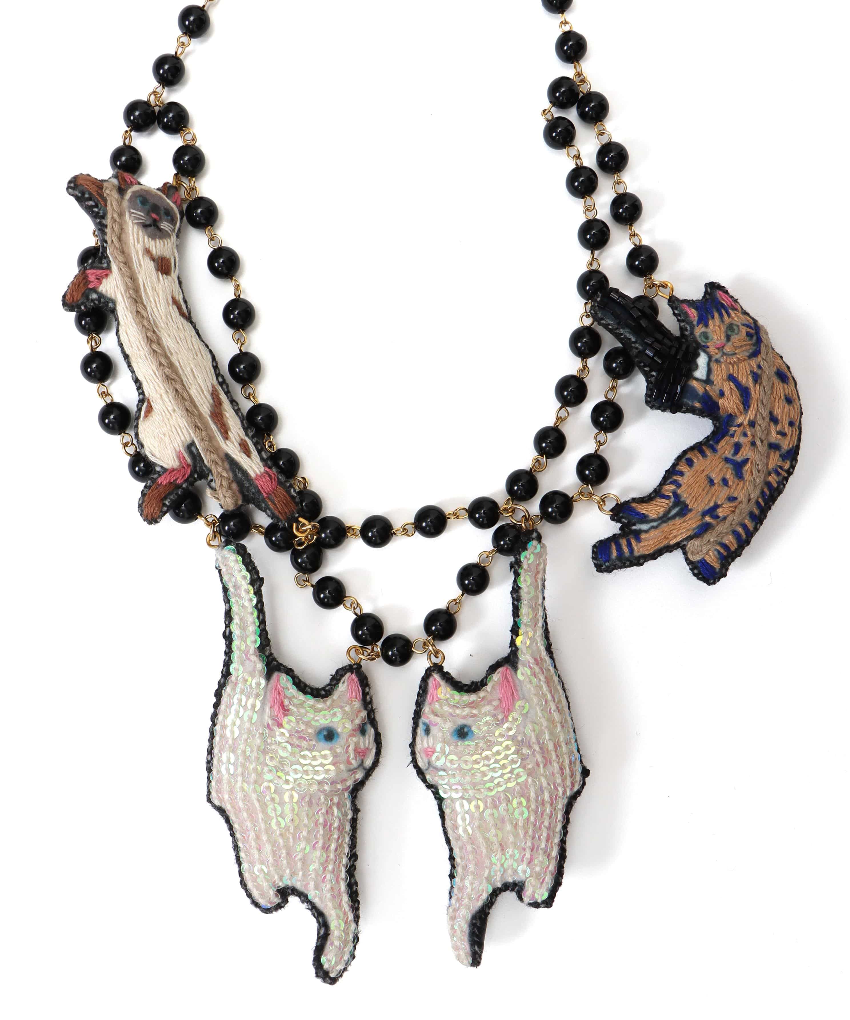 ＜一部店舗・WEB限定＞【tamaoworld×Three Four Time】Rodeo Cat Necklace