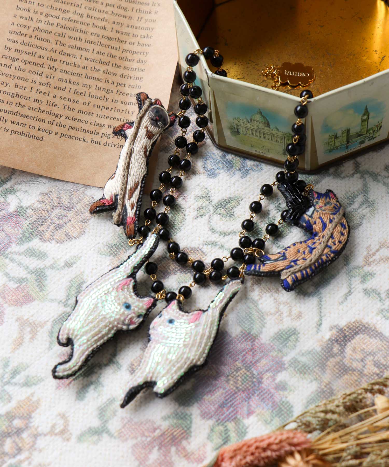 ＜一部店舗・WEB限定＞【tamaoworld×Three Four Time】Rodeo Cat Necklace