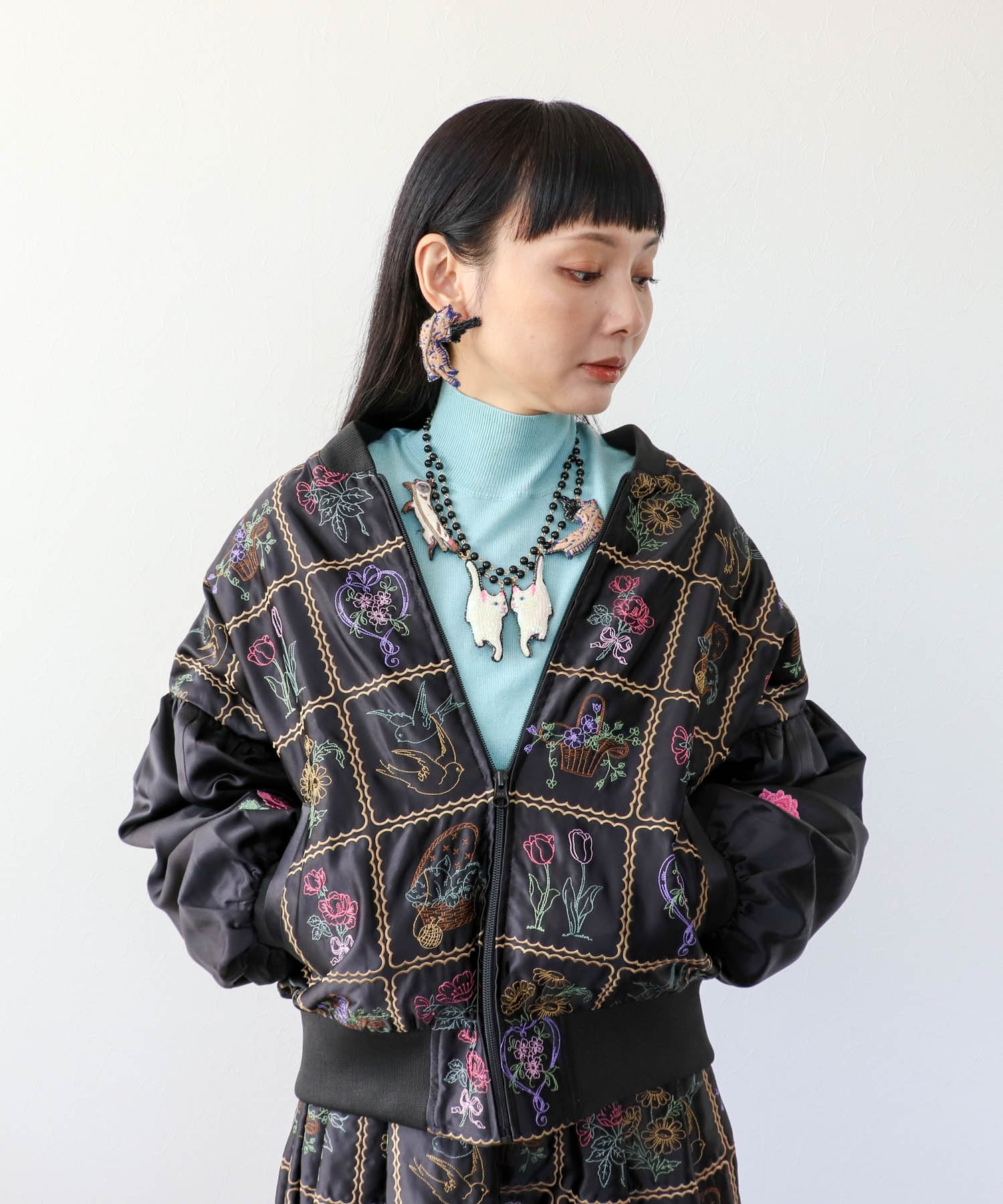 ＜一部店舗・WEB限定＞【tamaoworld×Three Four Time】Rodeo Cat Necklace