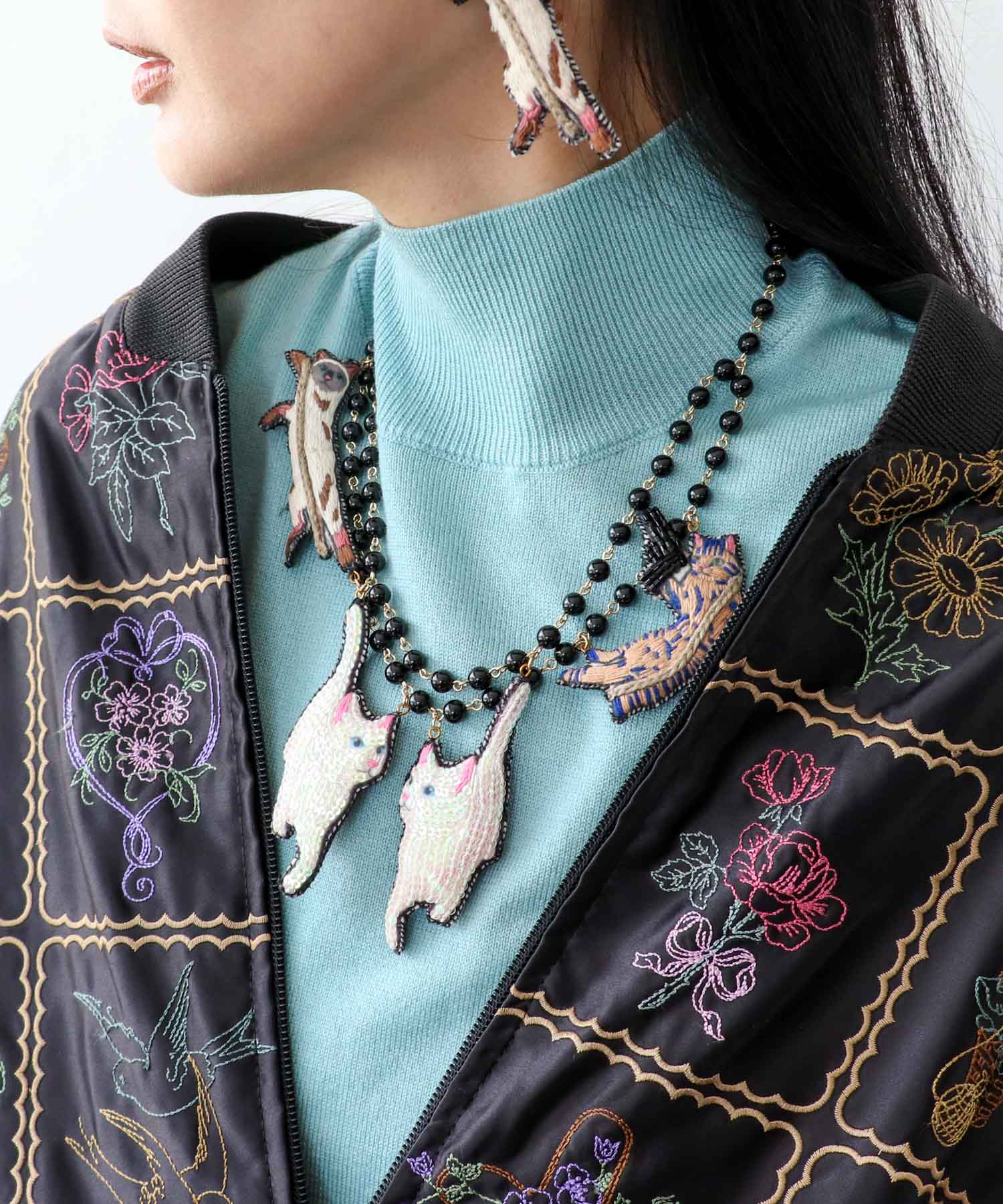 ＜一部店舗・WEB限定＞【tamaoworld×Three Four Time】Rodeo Cat Necklace