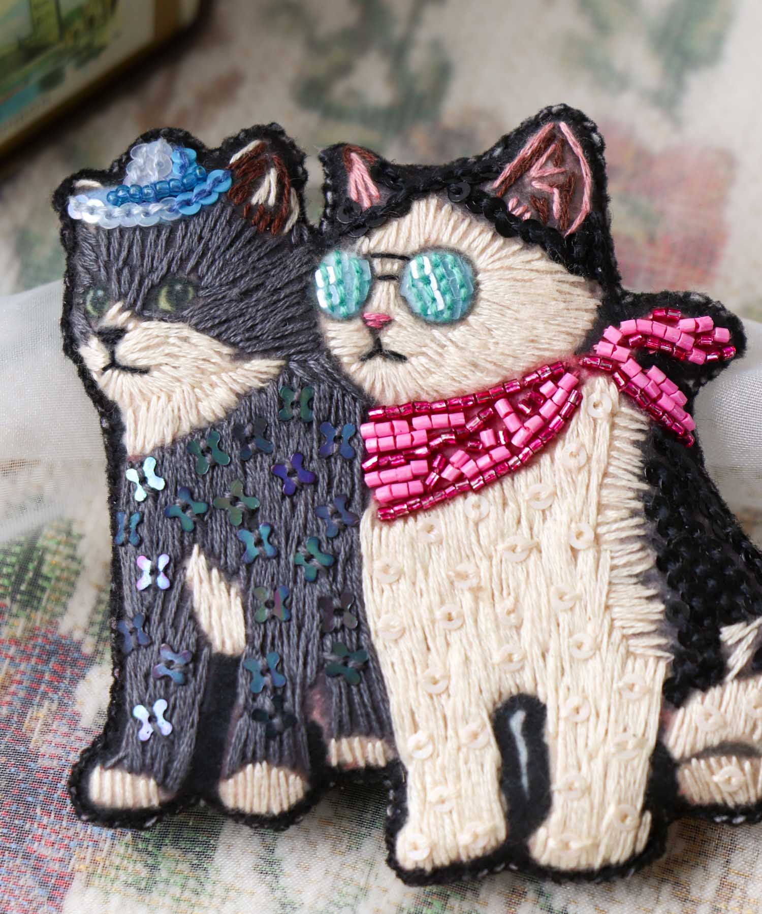 ＜一部店舗・WEB限定＞【tamaoworld×Three Four Time】Dusty Meow Charm brooch