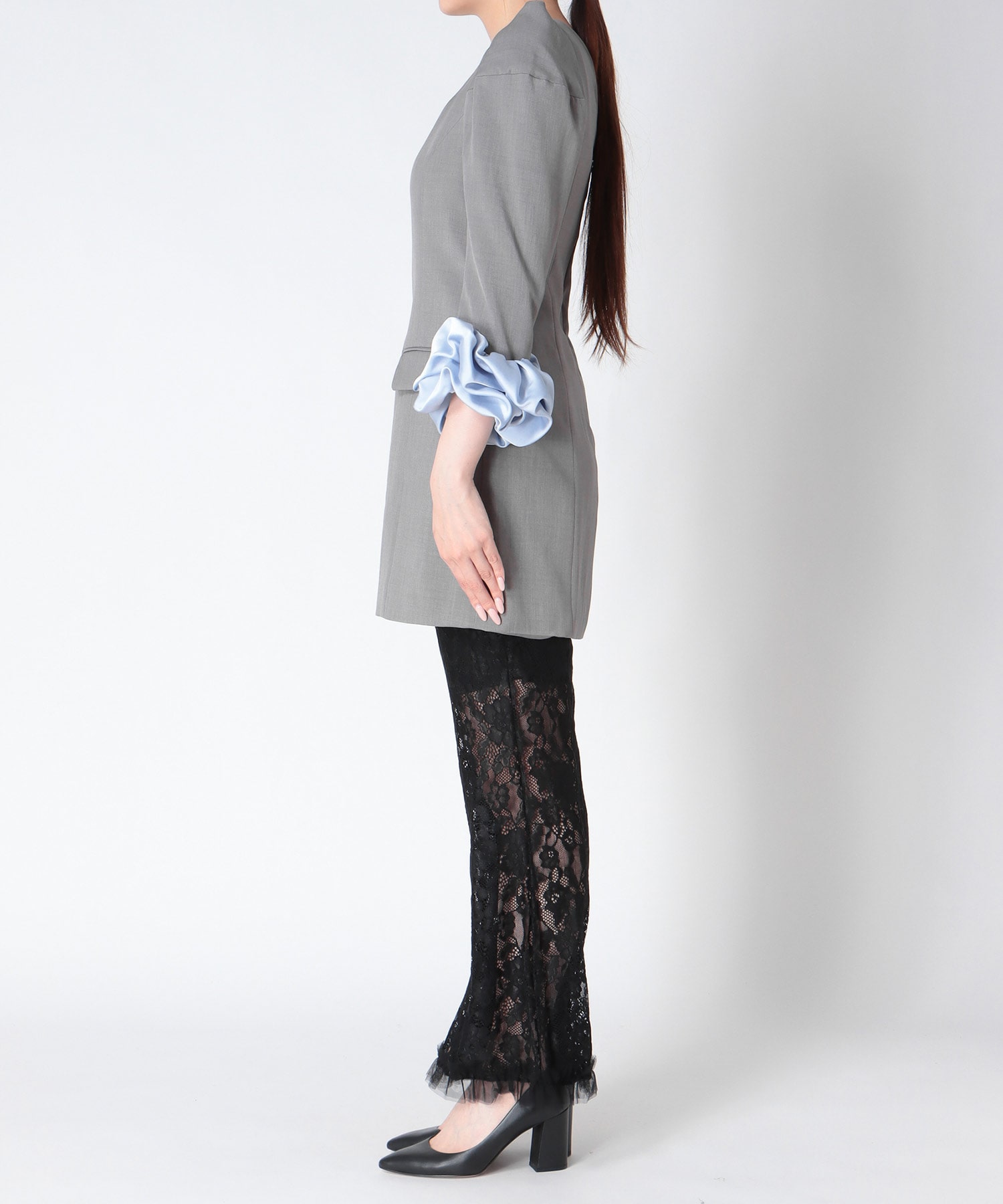 chouchou sleeve mini dress set