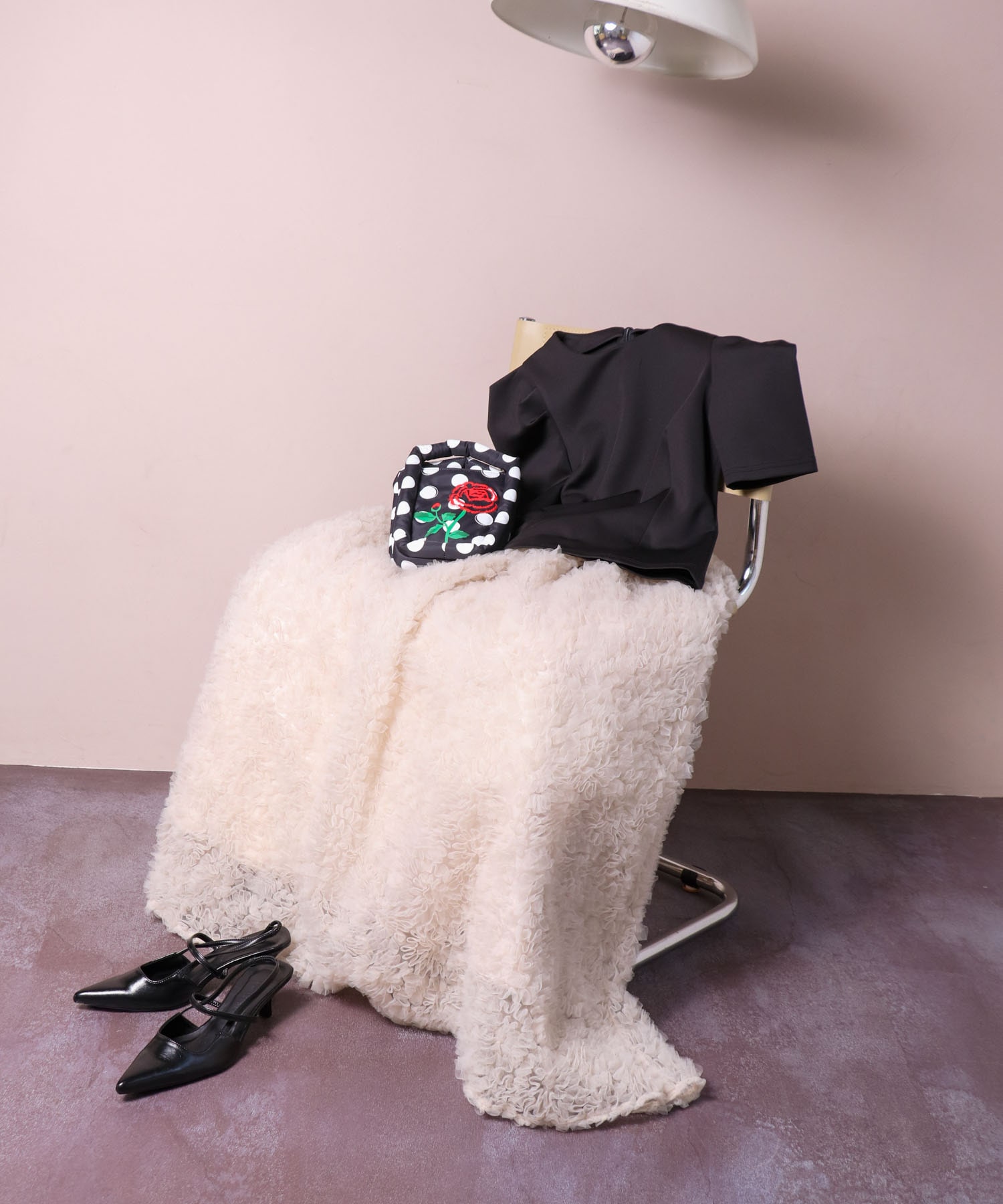 ＜一部店舗・WEB限定＞mocomoco set up half sleeve dress
